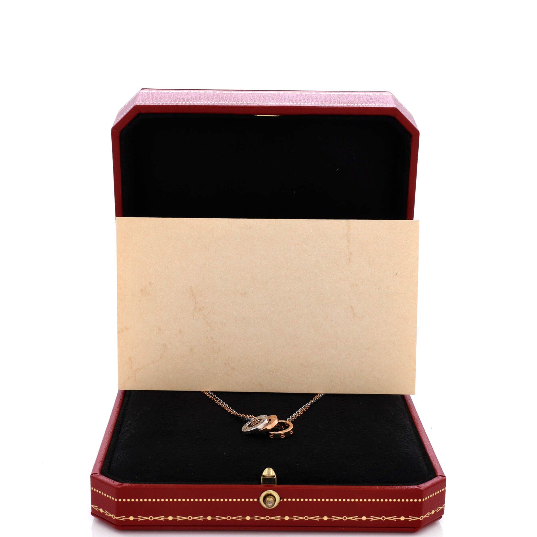 Cartier Love 3 Ring Pendant Necklace Size ONE SIZE - 2 Thumbnail