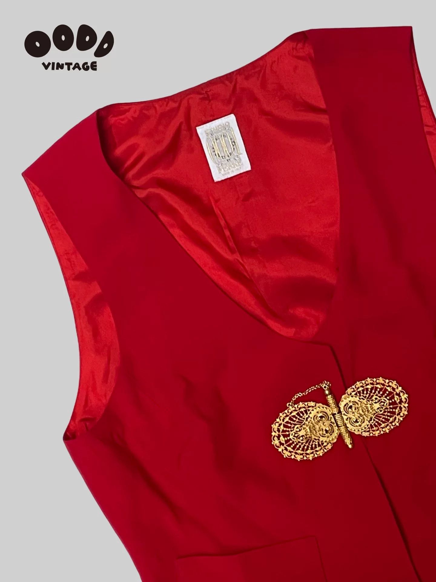 Gianfranco Ferre Gianfranco Ferré Red Vest with Metal Closure Size S / US 4 / IT 40 - 4 Thumbnail