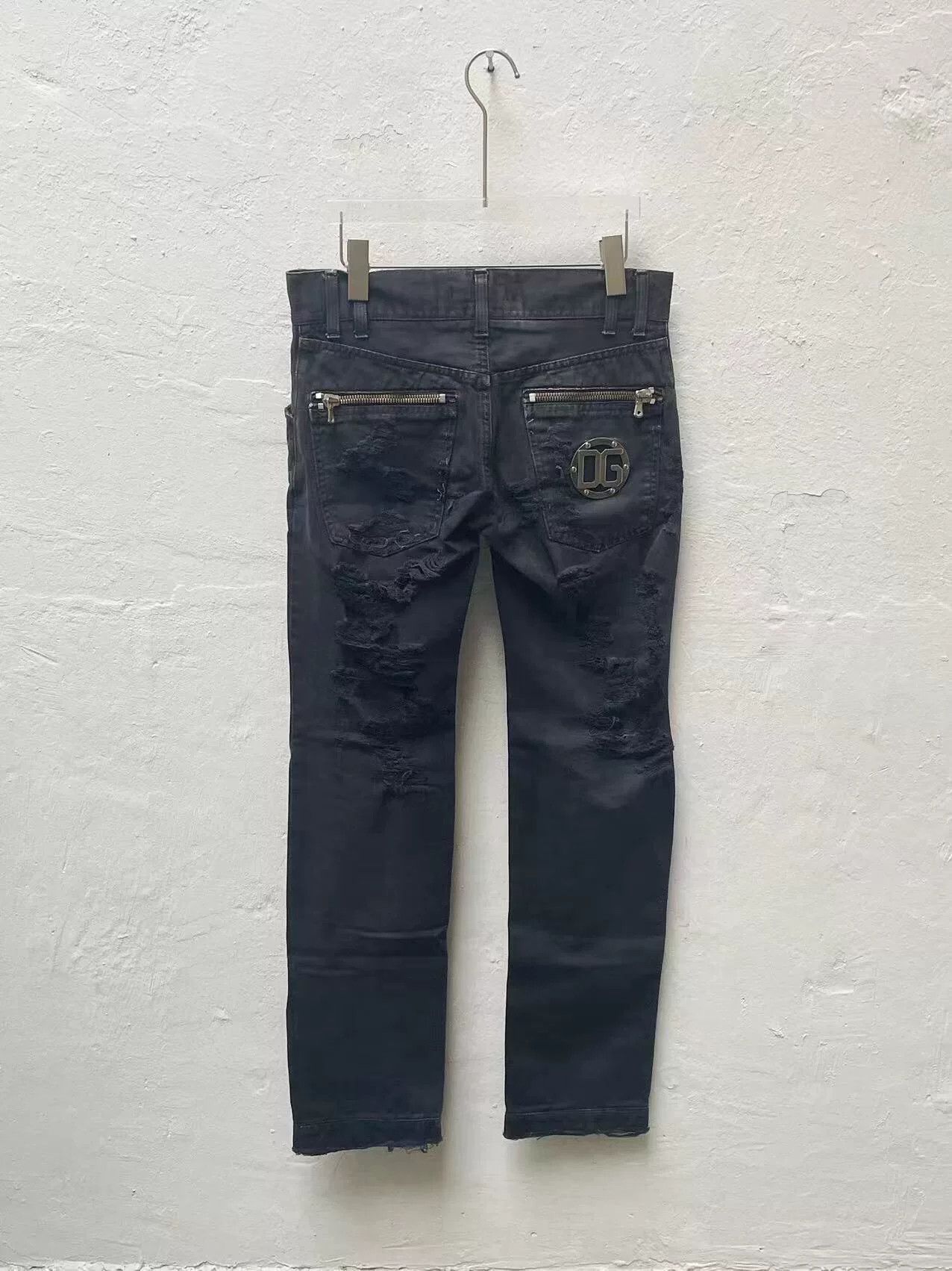 Dolce & Gabbana Dolce & Gabbana Distressed Black Jeans Size 28" / US 6 / IT 42 - 5 Thumbnail