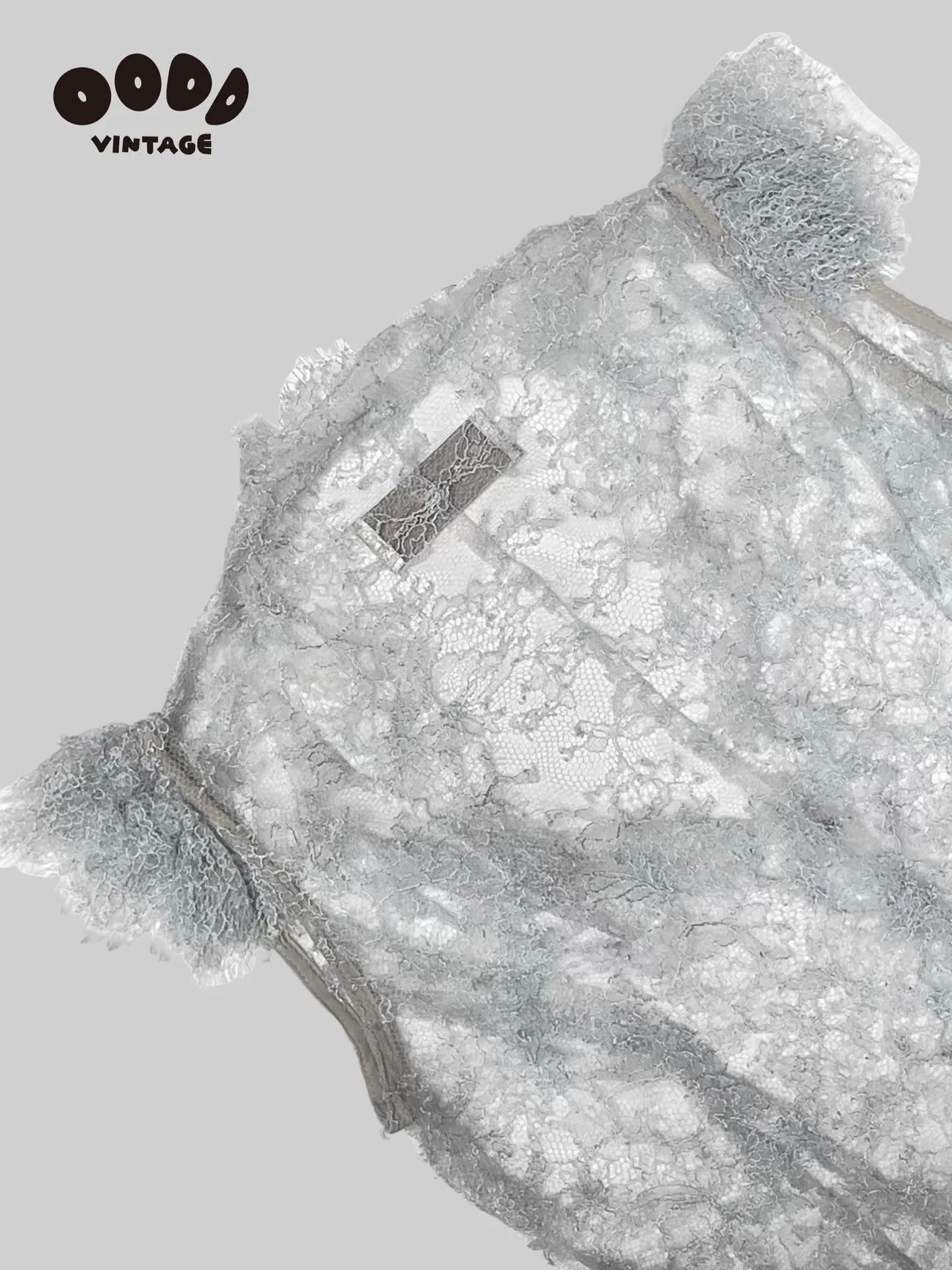 Monique Lhuillier White Lace Fringe Vest Top Size S / US 4 / IT 40 - 6 Thumbnail