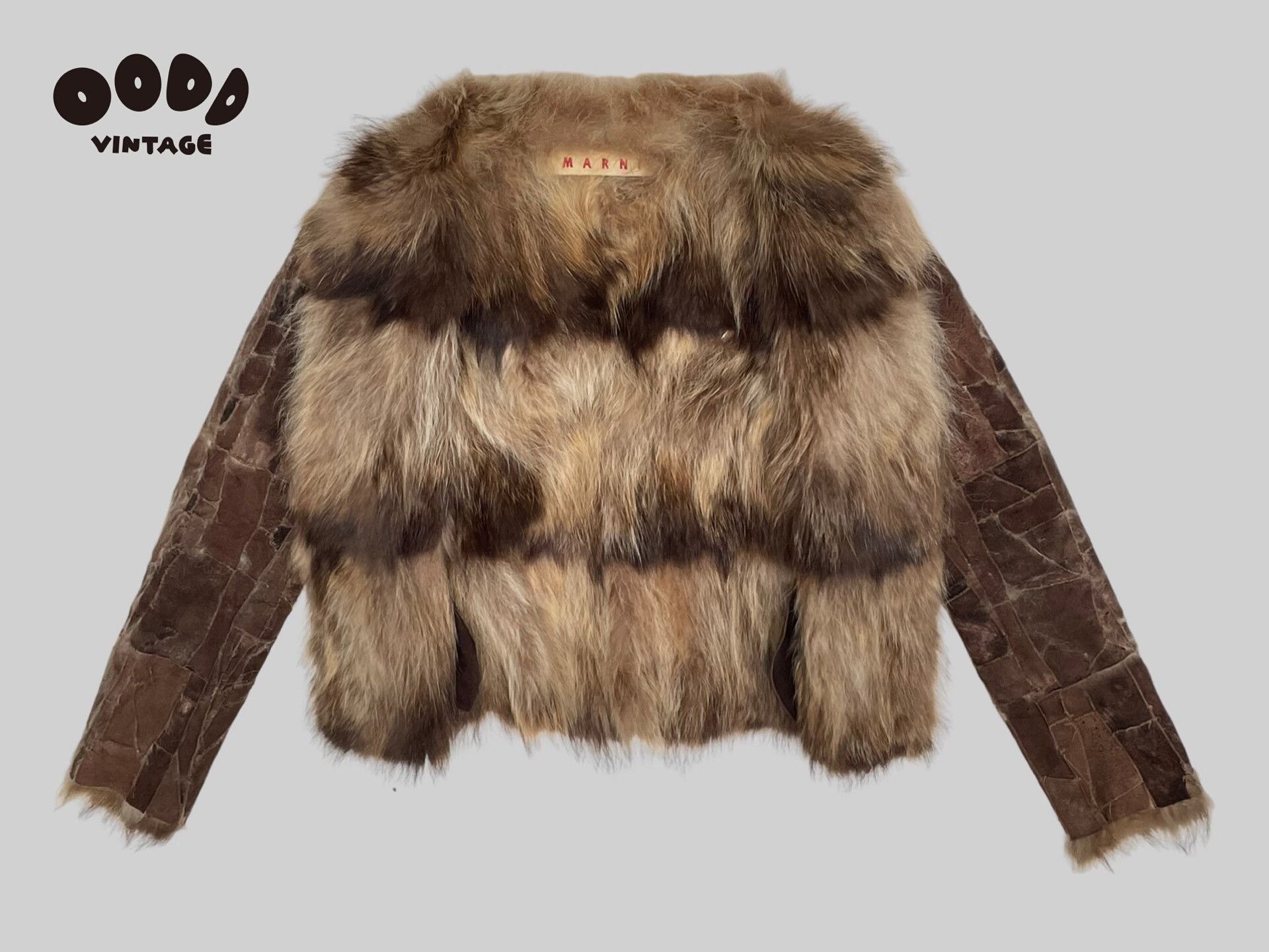 Marni Marni Tanuki Fur Patchwork Jacket Size M / US 6-8 / IT 42-44 - 3 Thumbnail