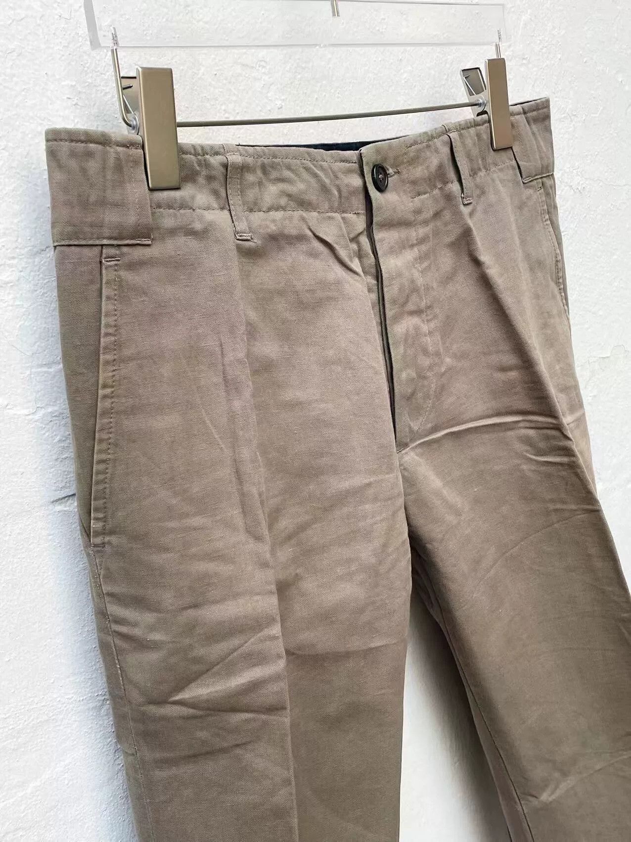 Ann Demeulemeester Ann Demeulemeester Cotton-Linen Trousers Size US 32 / EU 48 - 3 Thumbnail