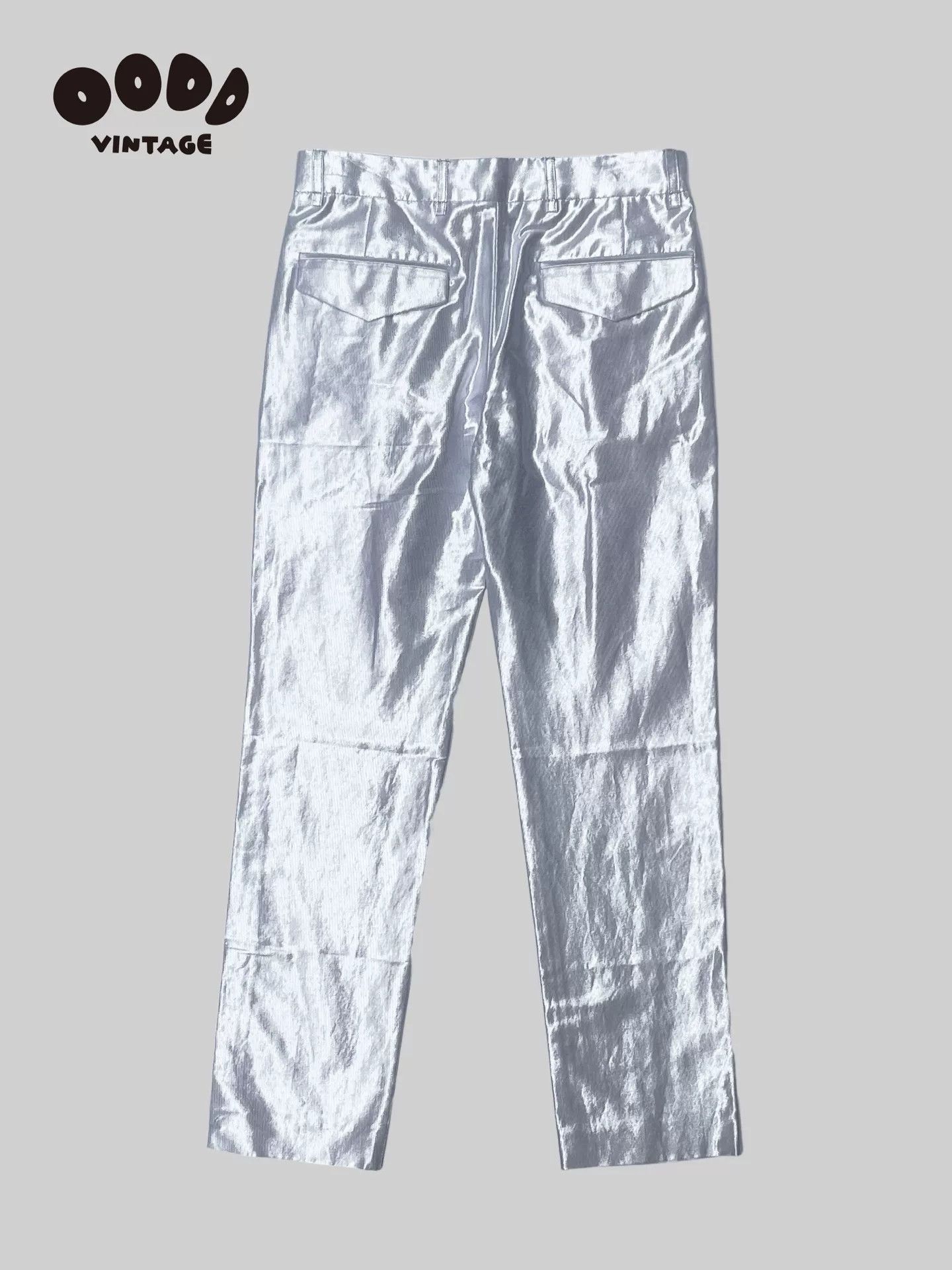 Ann Demeulemeester Ann Demeulemeester Silver Slim Trousers Size 36" / US 14 / IT 50 - 2 Thumbnail