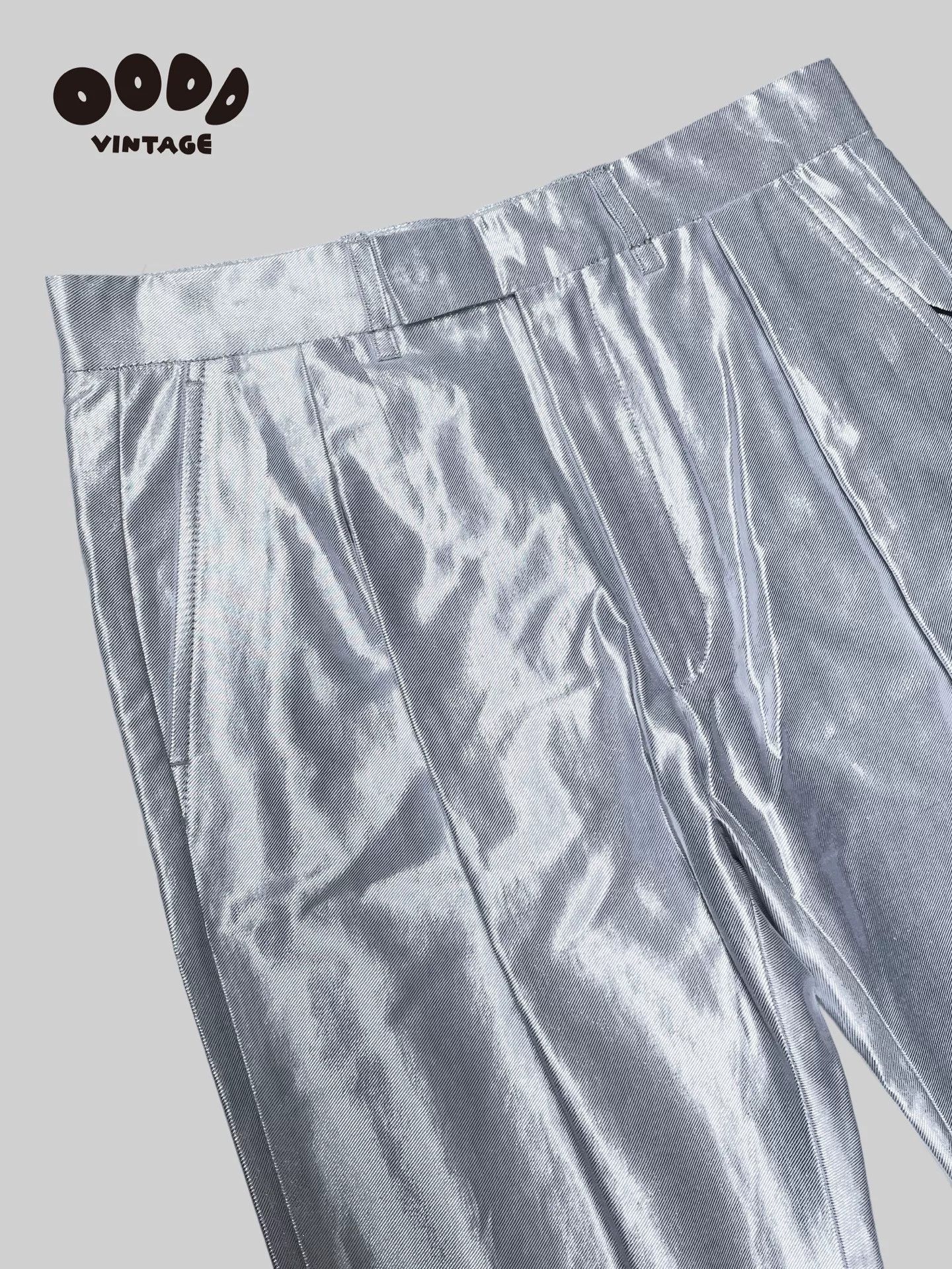 Ann Demeulemeester Ann Demeulemeester Silver Slim Trousers Size 36" / US 14 / IT 50 - 3 Thumbnail