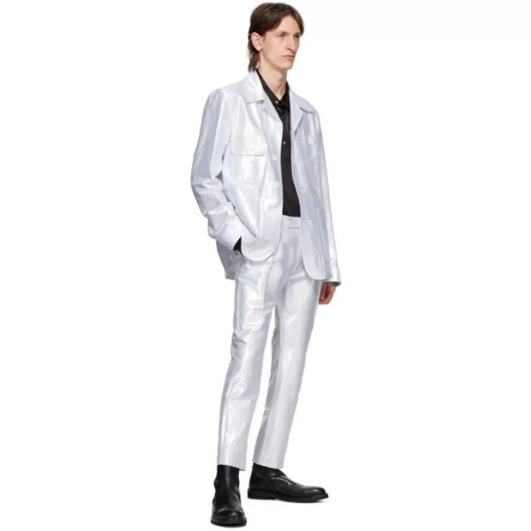 Ann Demeulemeester Ann Demeulemeester Silver Slim Trousers Size 36" / US 14 / IT 50 - 9 Thumbnail