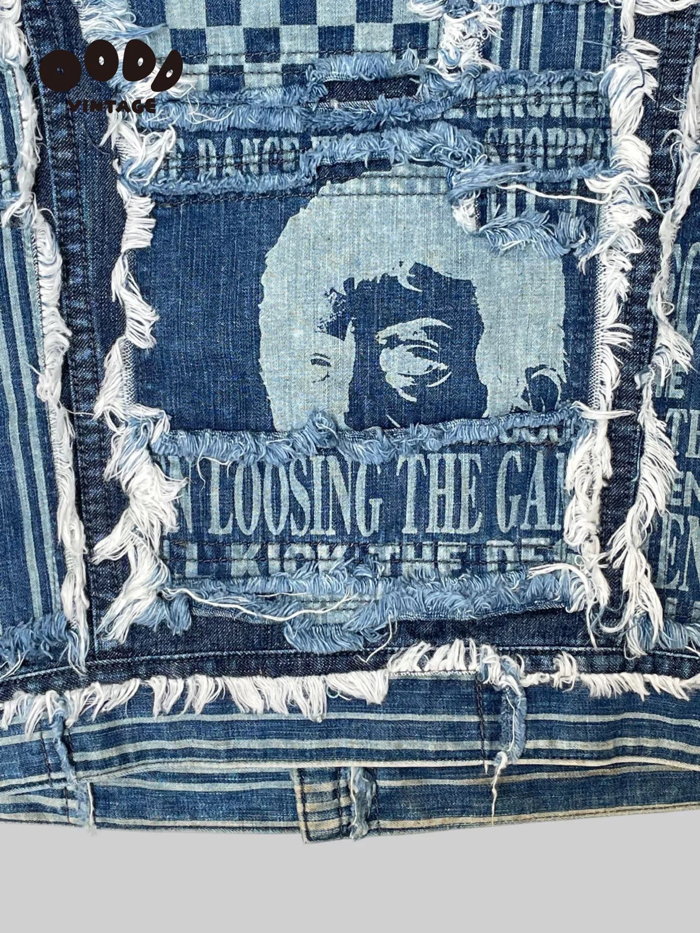 TALKING ABOUT THE ABSTRACTION Destructed Patchwork Denim Vest Size US M / EU 48-50 / 2 - 8 Thumbnail