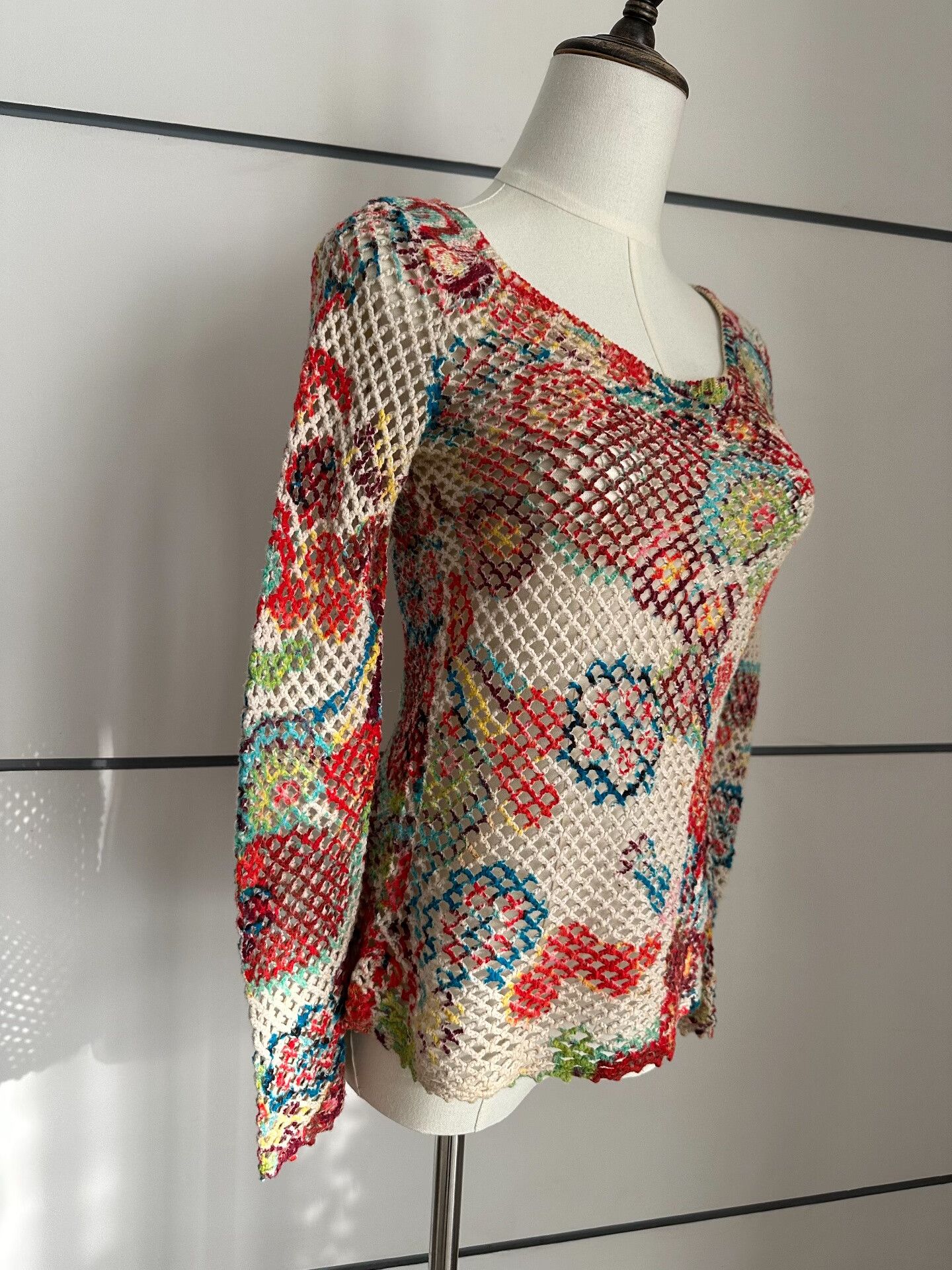 Issey Miyake Issey Miyake Colorful Knit Sweater Size S / US 4 / IT 40 - 2 Thumbnail