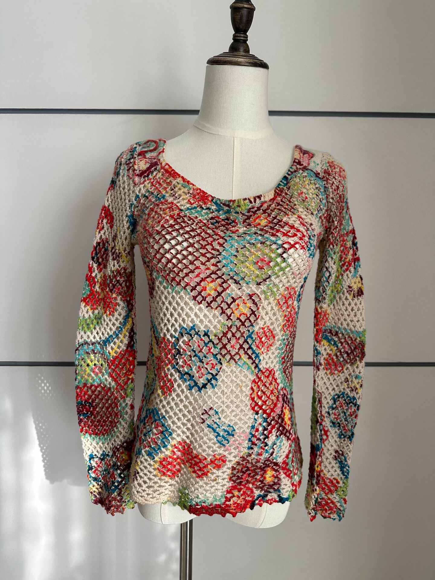 Issey Miyake Issey Miyake Colorful Knit Sweater Size S / US 4 / IT 40 - 3 Thumbnail