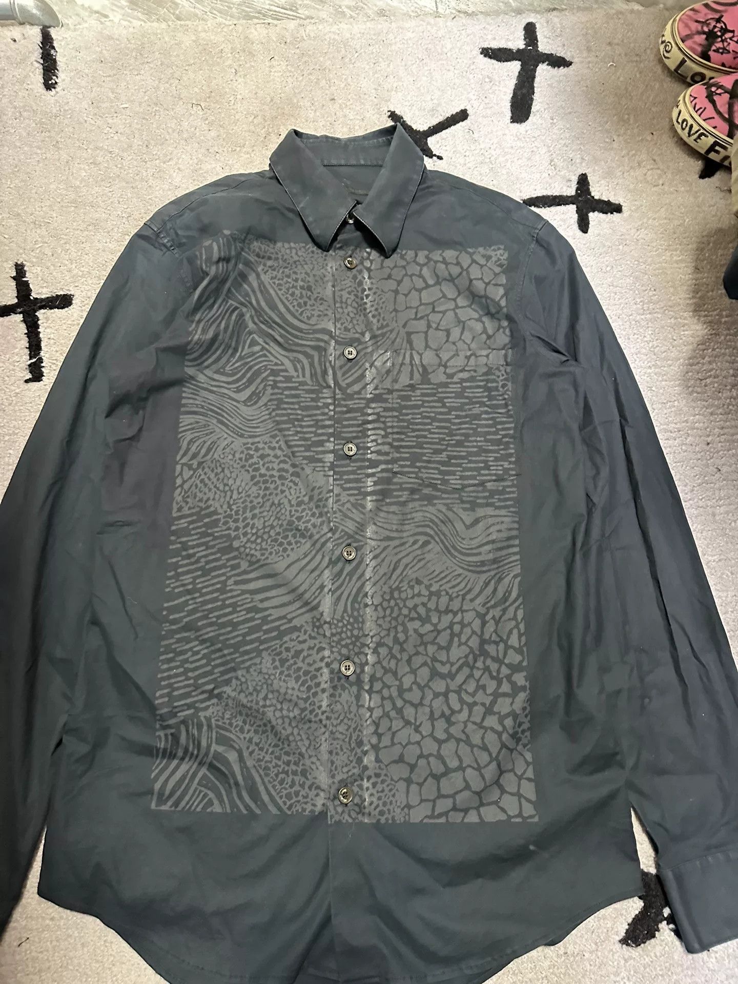 Helmut Lang Helmut Lang River Abstract Print Shirt Size US S / EU 44-46 / 1 - 2 Thumbnail