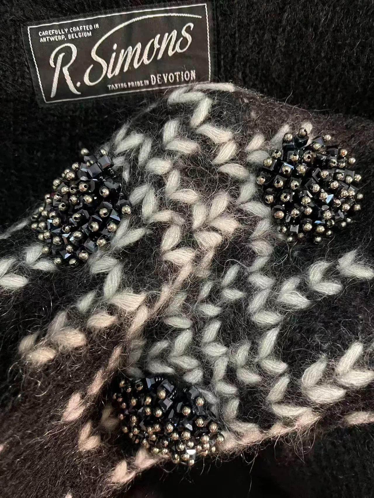Raf Simons Raf Simons Black Sweater with Beads Size M / US 6-8 / IT 42-44 - 2 Thumbnail