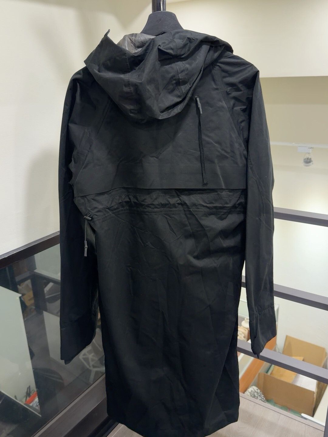 Japanese Brand Long Hooded Black Trench Coat Size L / US 10 / IT 46 - 2 Thumbnail