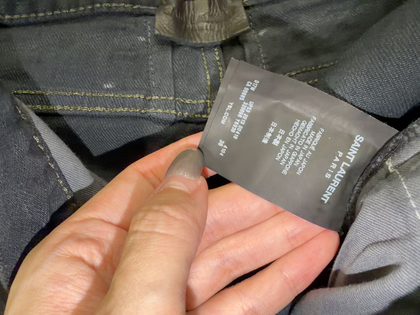 Saint Laurent Paris Saint Laurent Black Denim Pants Size 36 Size US 36 / EU 52 - 4 Thumbnail