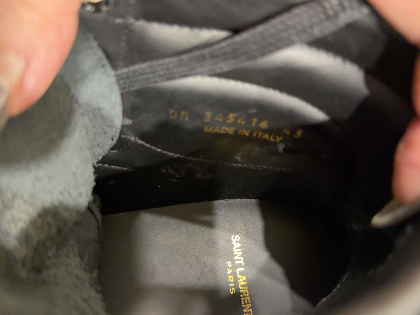 Saint Laurent Paris Saint Laurent High-Top Sneakers Black and Blue Size US 10 / EU 43 - 3 Thumbnail