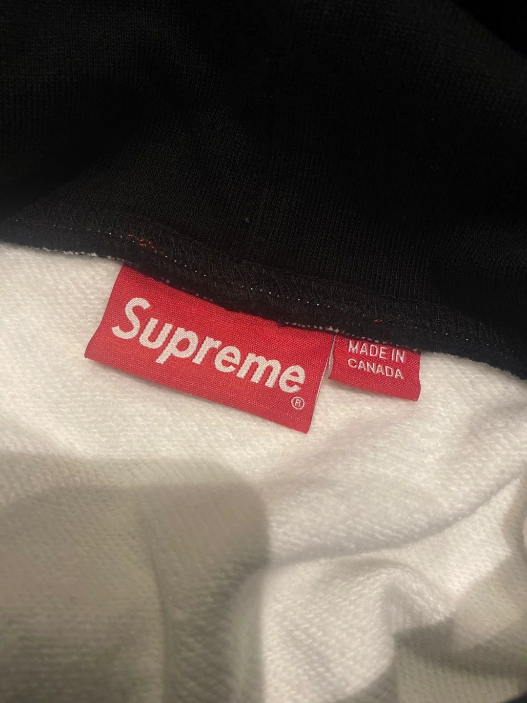 Supreme Supreme Black and White Logo Hoodie Size US L / EU 52-54 / 3 - 3 Thumbnail