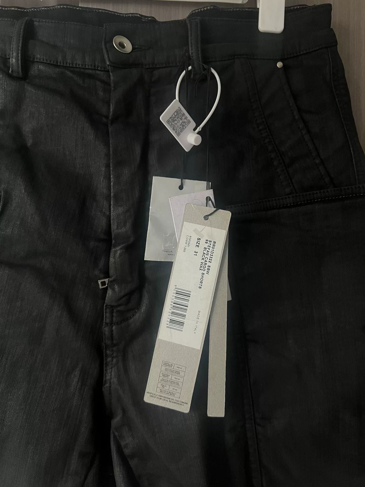Rick Owens Rick Owens Stefan Cargo Denim Shorts Black Size US 31 - 2 Thumbnail