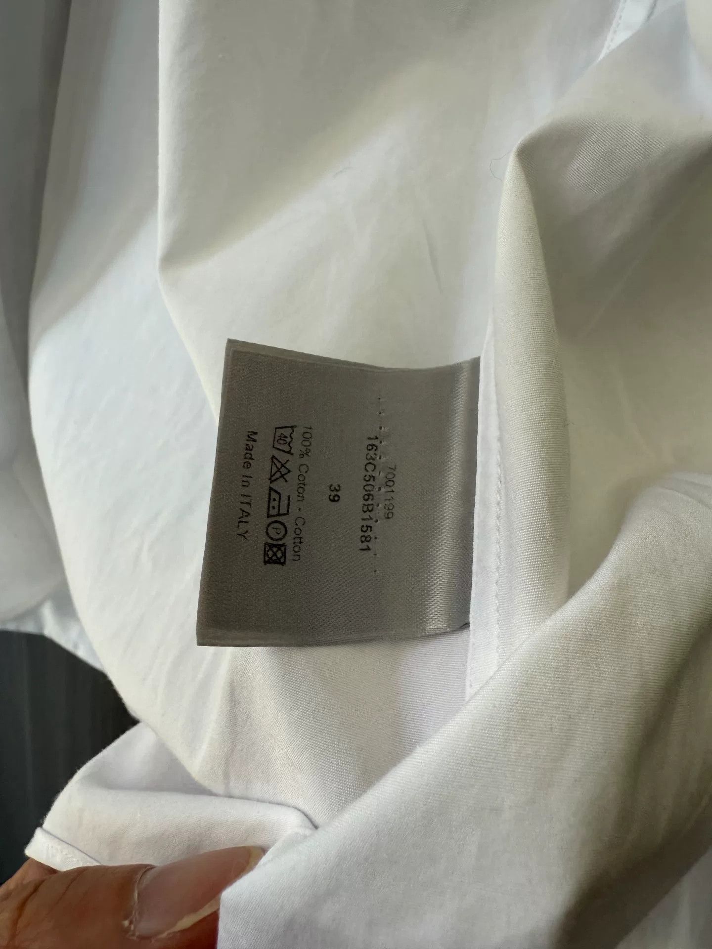 Dior Dior Homme White Cotton Shirt Size US M / EU 48-50 / 2 - 3 Thumbnail