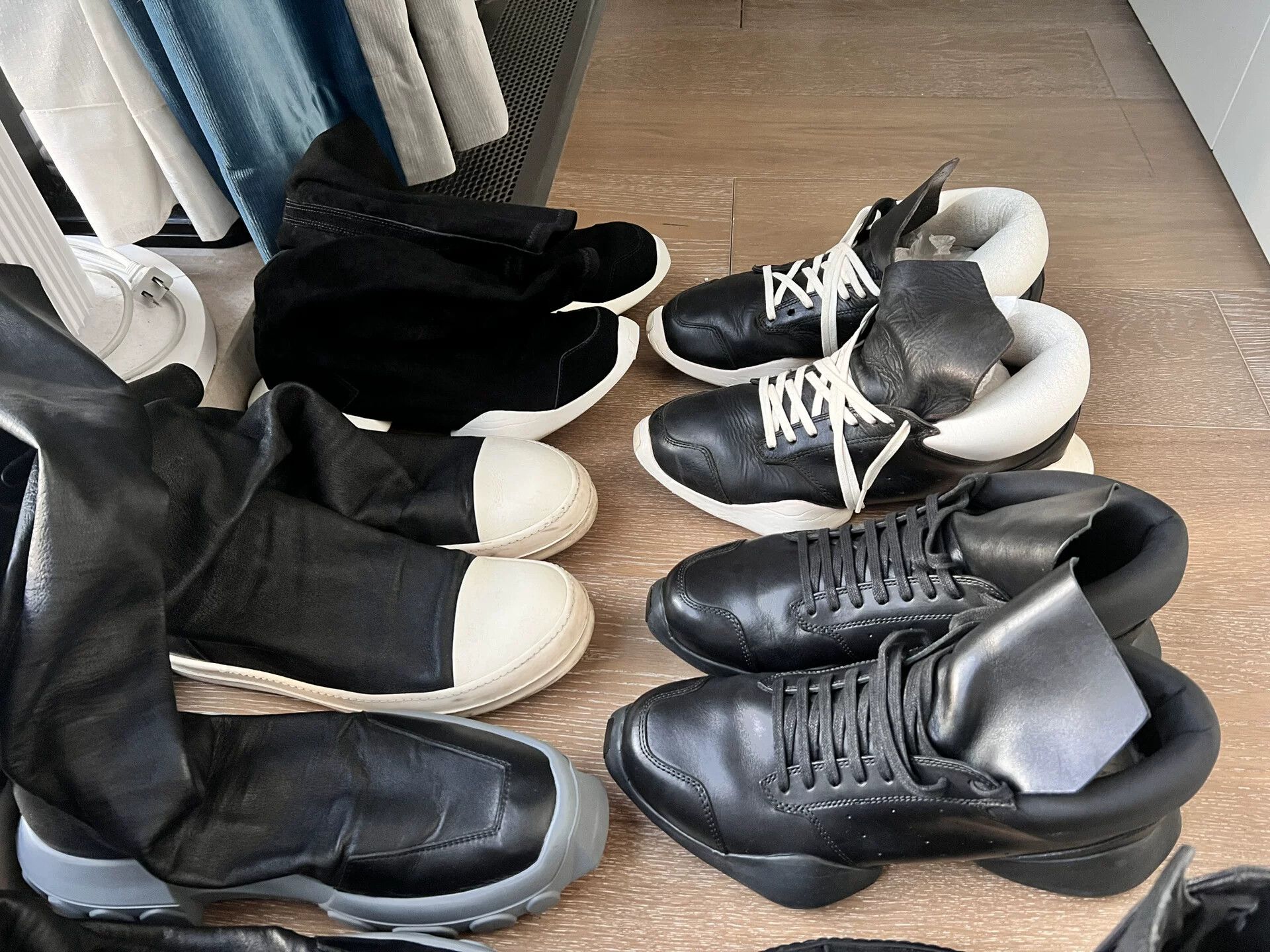 Rick Owens Drkshdw Rick Owens Black Socks Boots Size US 9 / EU 42 - 3 Thumbnail
