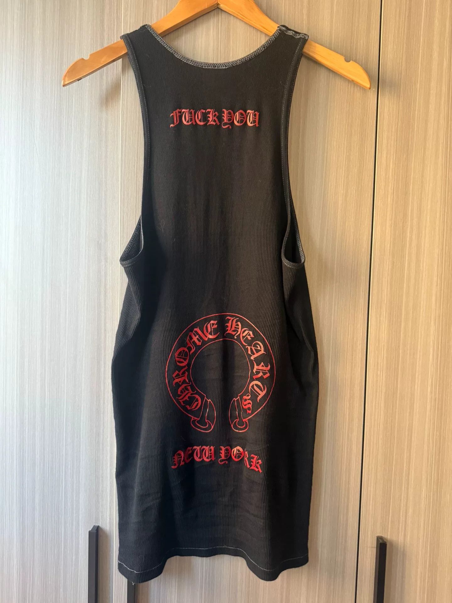Chrome Hearts Chrome Hearts Black Red Cross Tank Top Size US XL / EU 56 / 4 - 3 Thumbnail