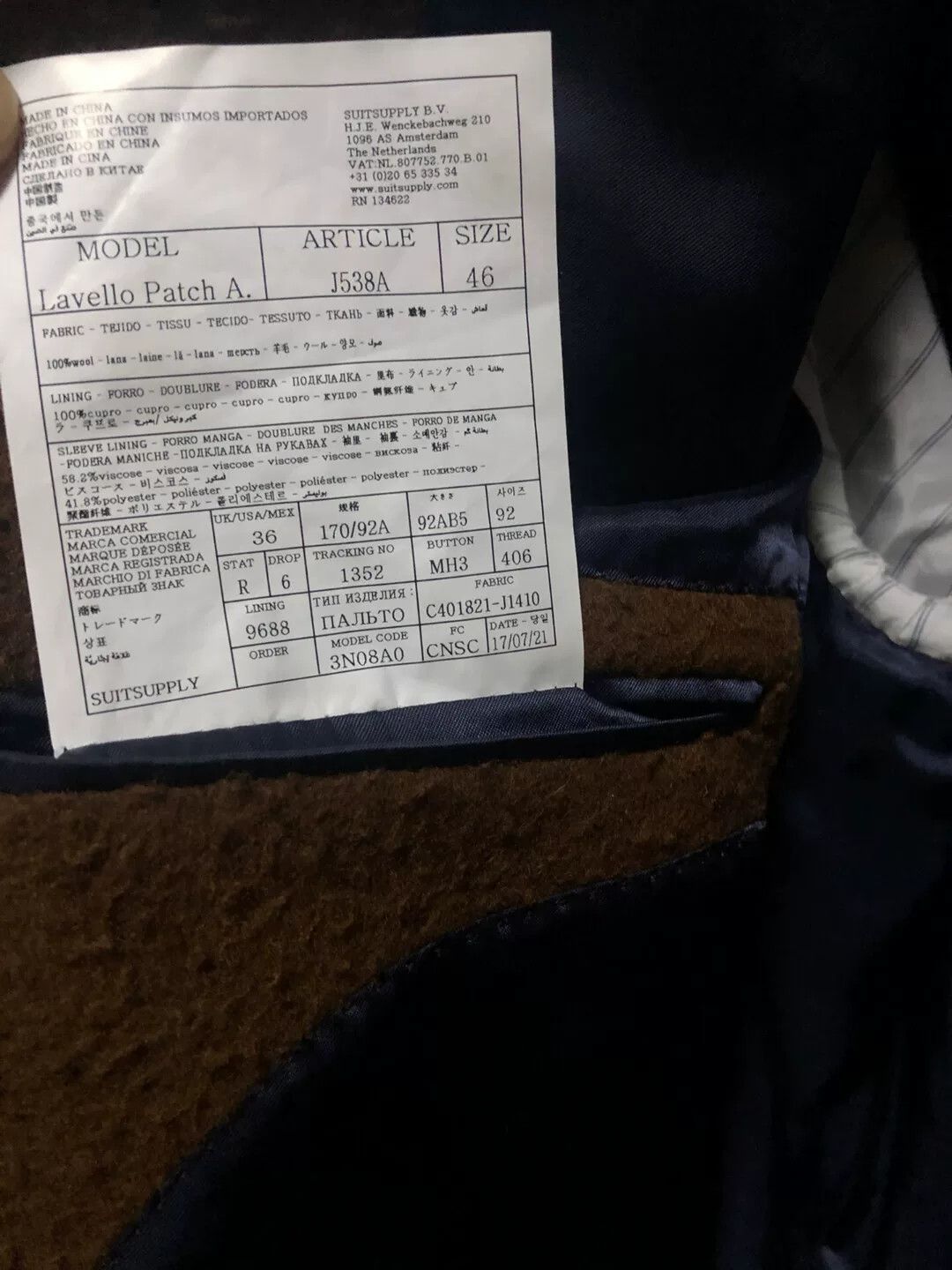 Suitsupply Italian Brown Wool Overcoat by Suitsupply Size US S / EU 44-46 / 1 - 4 Thumbnail