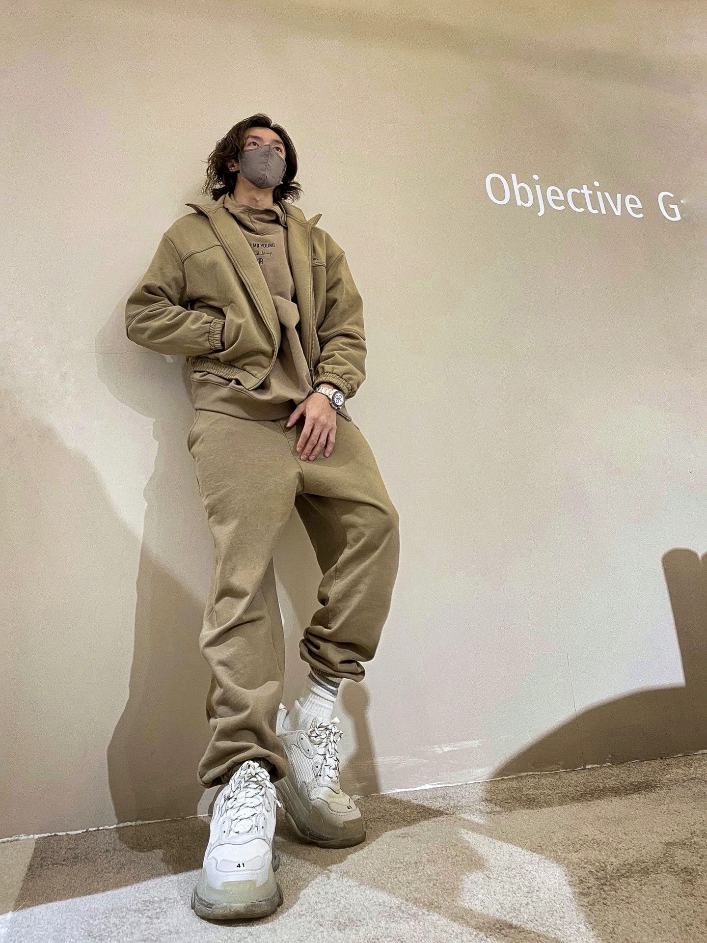 Japanese Brand THEMRYOUNG Casual Beige Hoodie Outfit Size US M / EU 48-50 / 2 - 4 Thumbnail