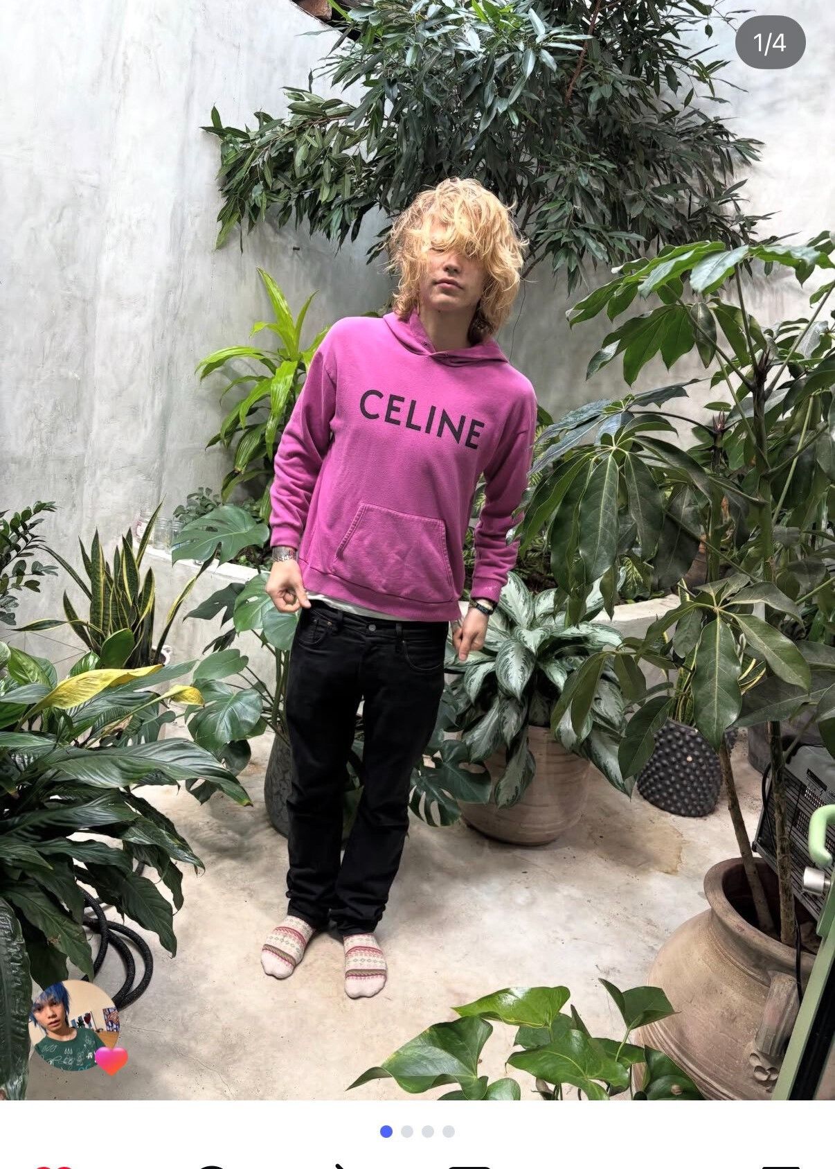 Celine Celine Pink Hoodie Sweater Size L / US 10 / IT 46 - 6 Thumbnail