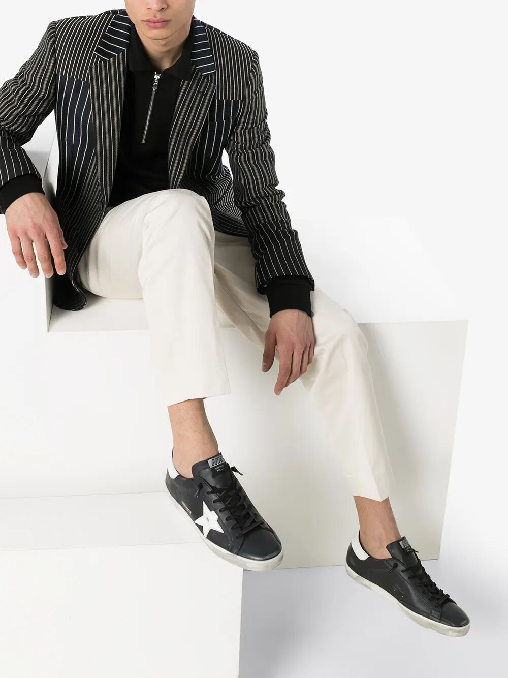 Golden Goose "SUPER STAR" LEATHER UPPER SHINY LEATHER STAR AND HEEL Size US 6 / EU 39 - 3 Thumbnail