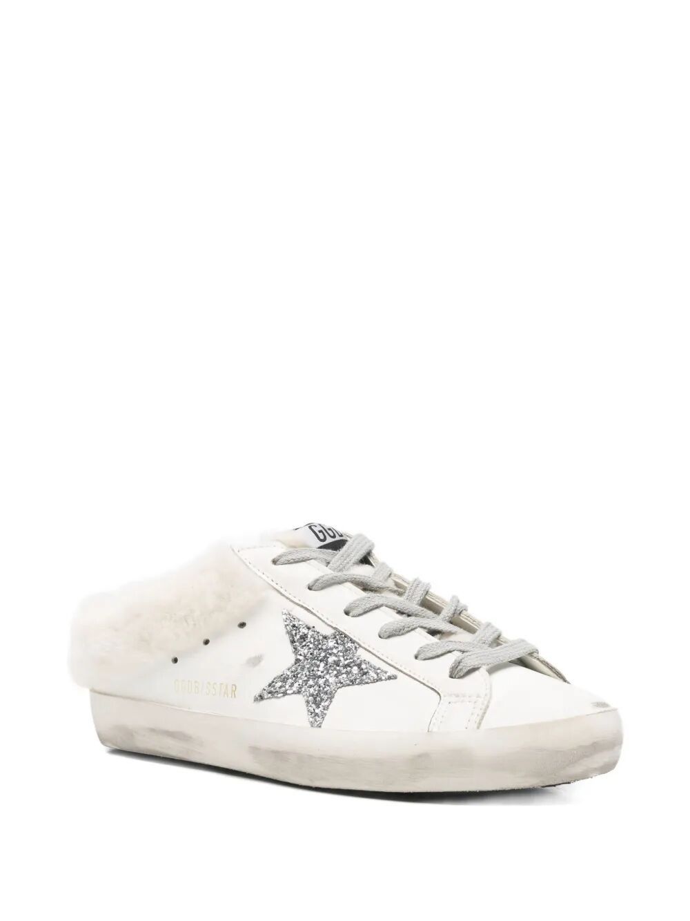 Golden Goose "SUPER STAR" SABOT LEATHER UPPER GLITTER STAR SHEARLING LINING Size US 7 / IT 37 - 3 Thumbnail