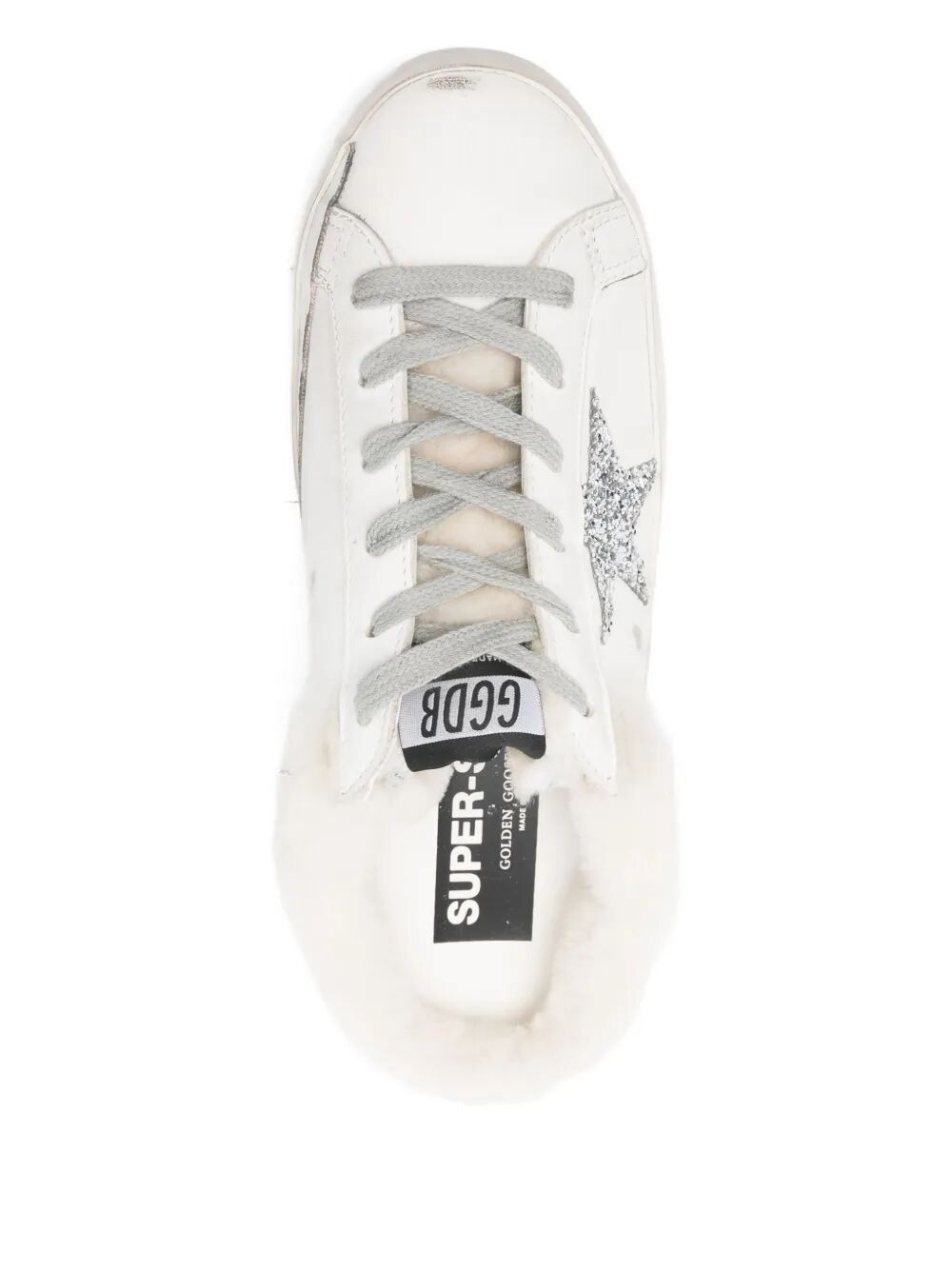 Golden Goose "SUPER STAR" SABOT LEATHER UPPER GLITTER STAR SHEARLING LINING Size US 7 / IT 37 - 2 Thumbnail