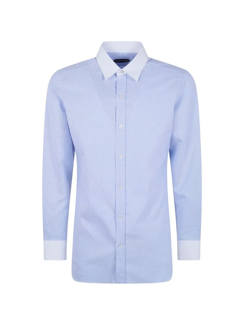 Tom Ford TRIDIMENSIONAL STRUCTURE NEW FORMAL CONTRAST COLLA AND CUFF CONCEALED PLACKET SHIRT Size US M / EU 48-50 / 2 - 4 Thumbnail