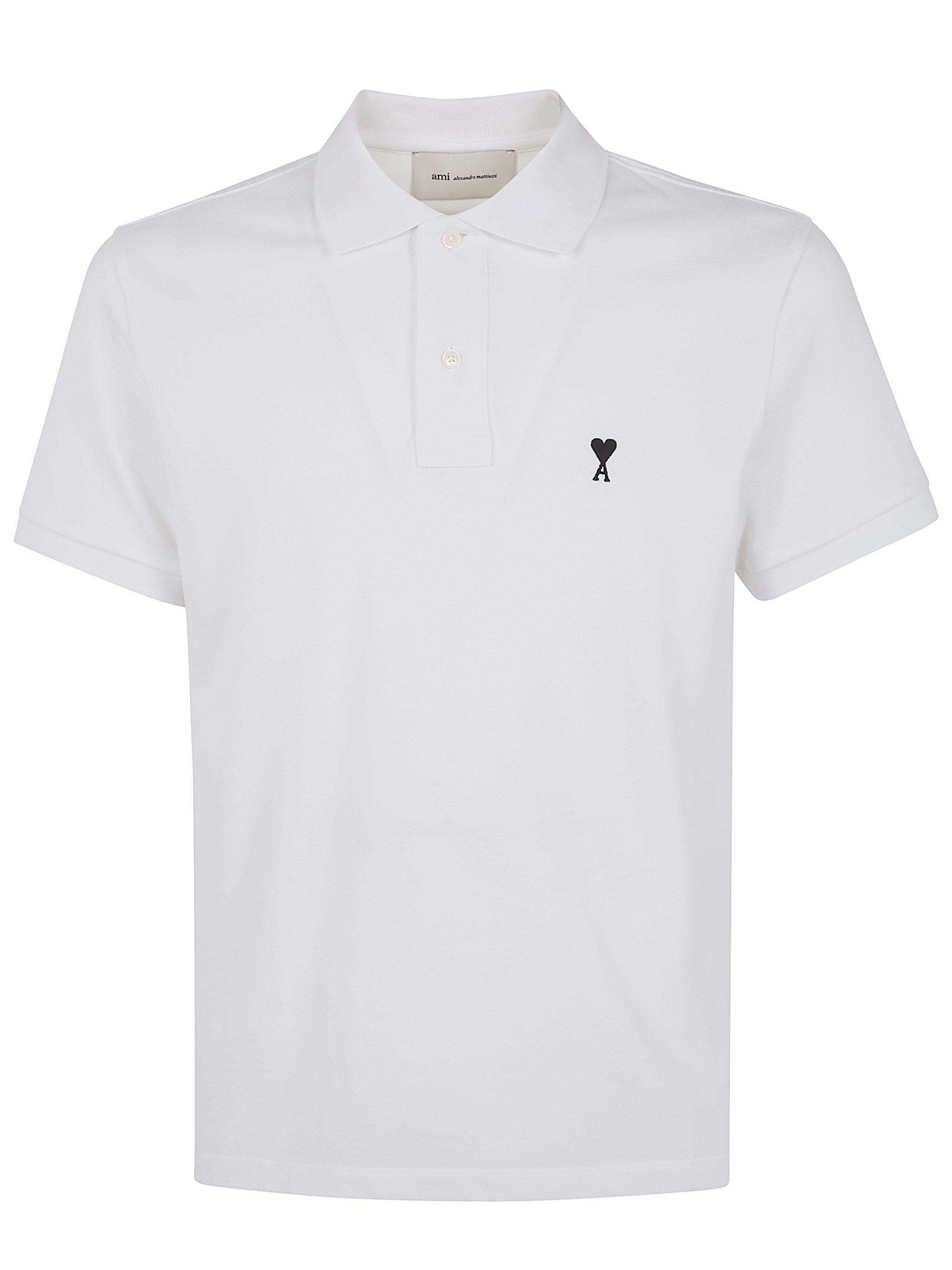 AMI CONTRASTED "AMI DE COEUR" POLO SHIRT Size US S / EU 44-46 / 1 - 6 Thumbnail