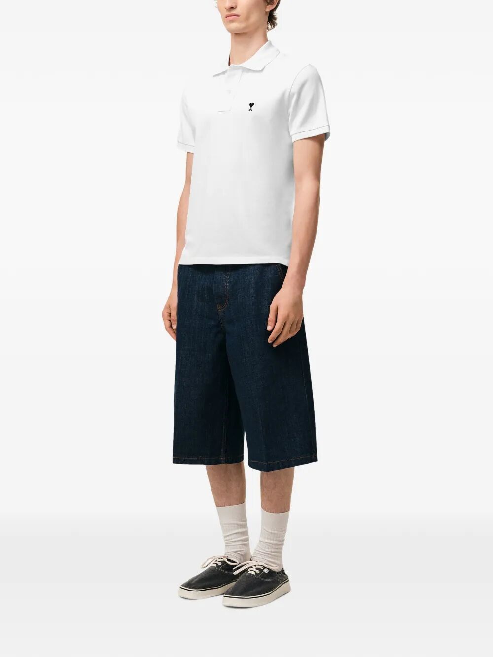 AMI CONTRASTED "AMI DE COEUR" POLO SHIRT Size US S / EU 44-46 / 1 - 3 Thumbnail