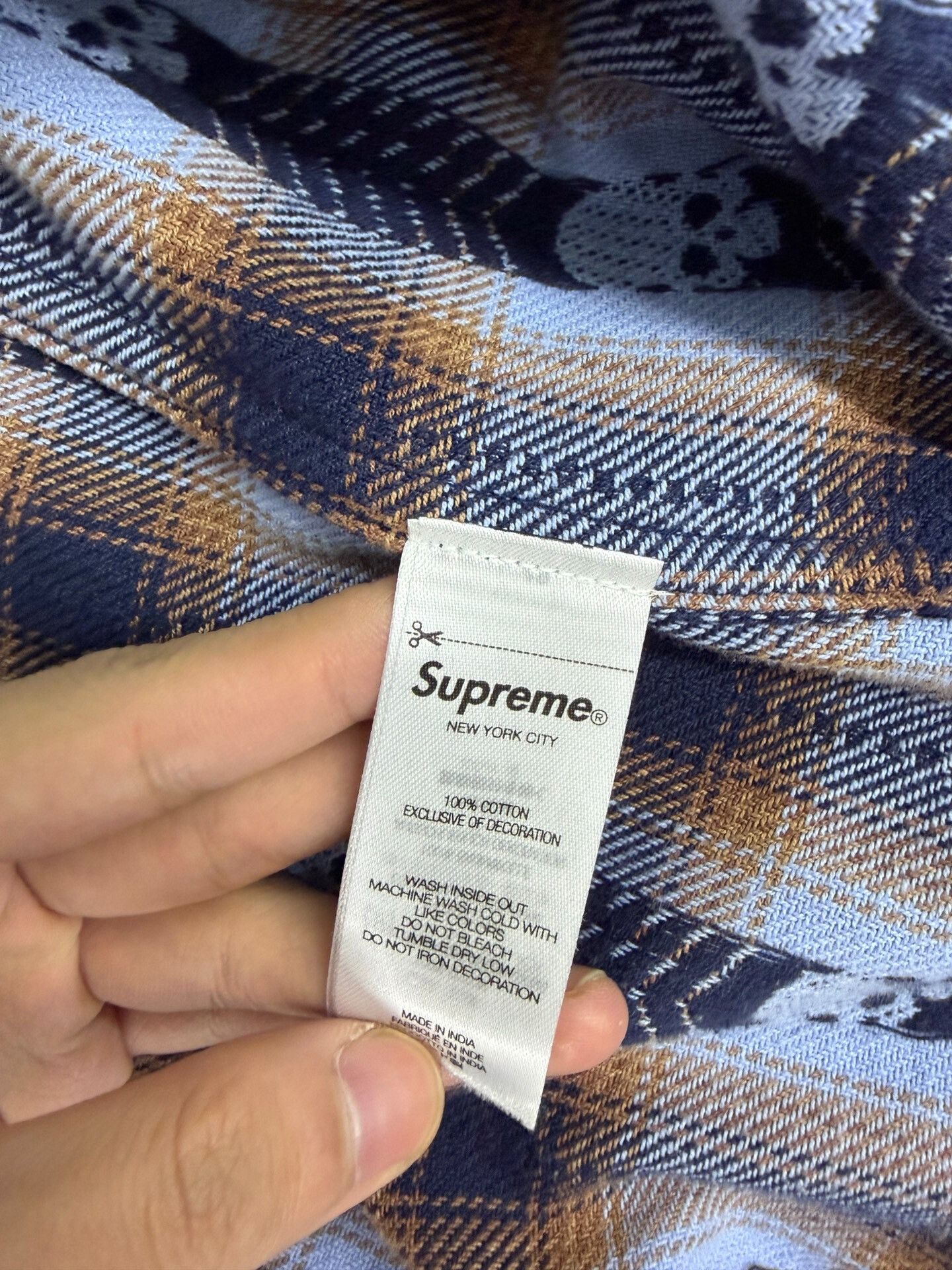 Supreme Supreme Number Nine Skull Flannel Shirt Size US M / EU 48-50 / 2 - 4 Thumbnail
