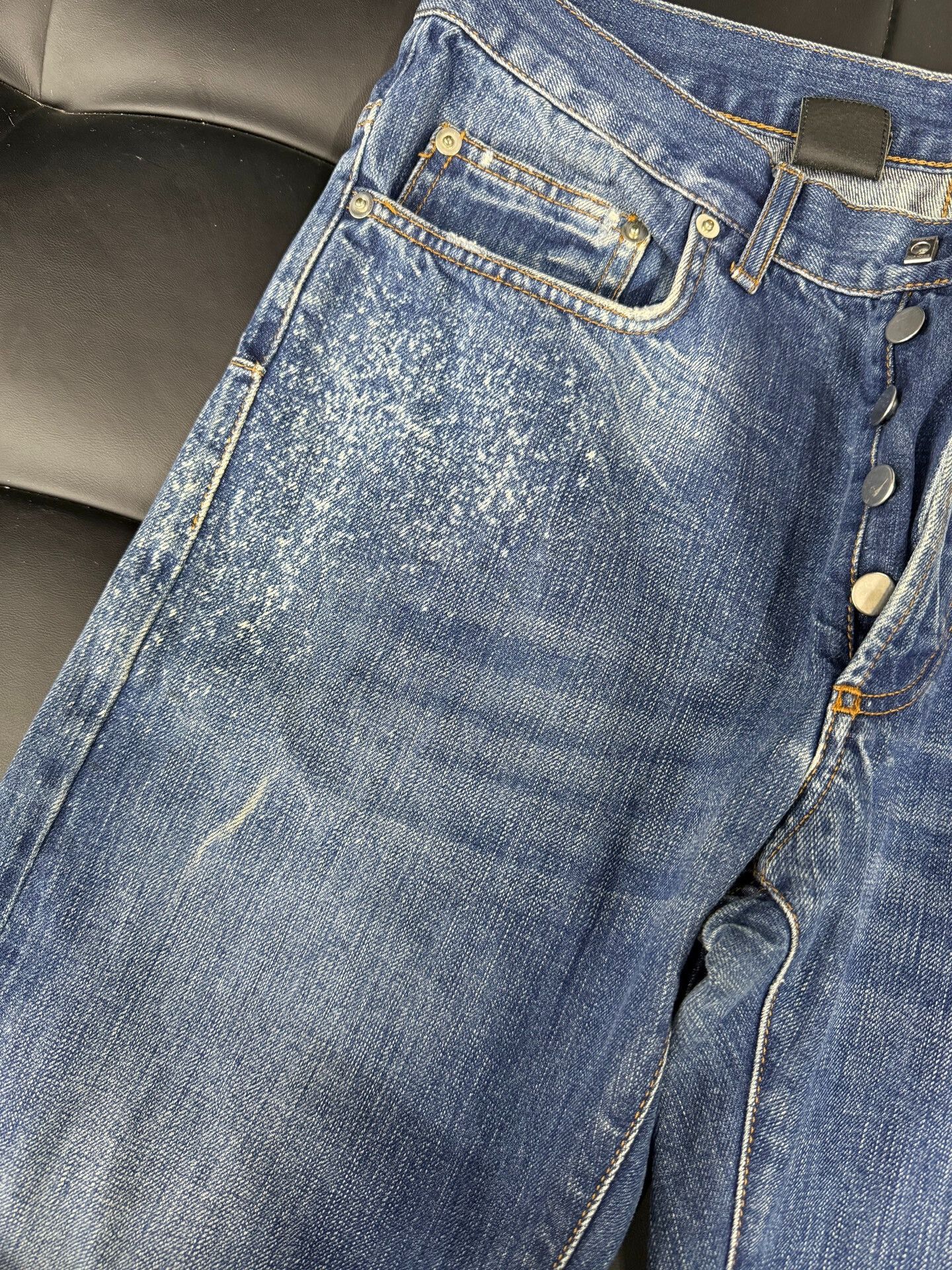 Dior Dior Splash Wash Denim Trousers Size US 31 - 3 Thumbnail