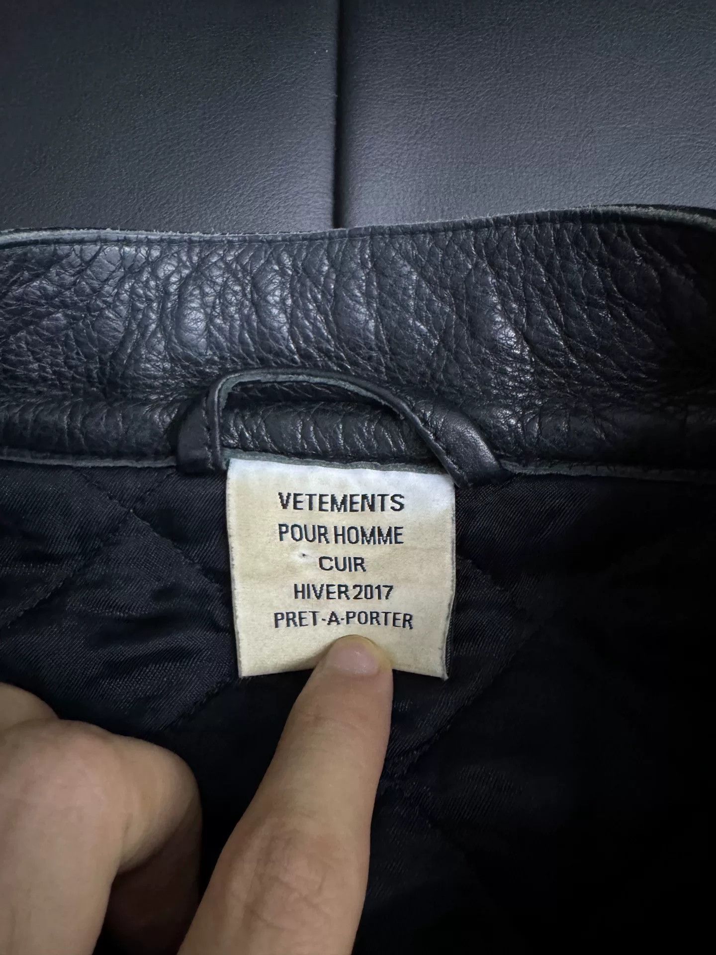 Vetements Vetements FW17 Black Moto Leather Jacket Size US L / EU 52-54 / 3 - 4 Thumbnail