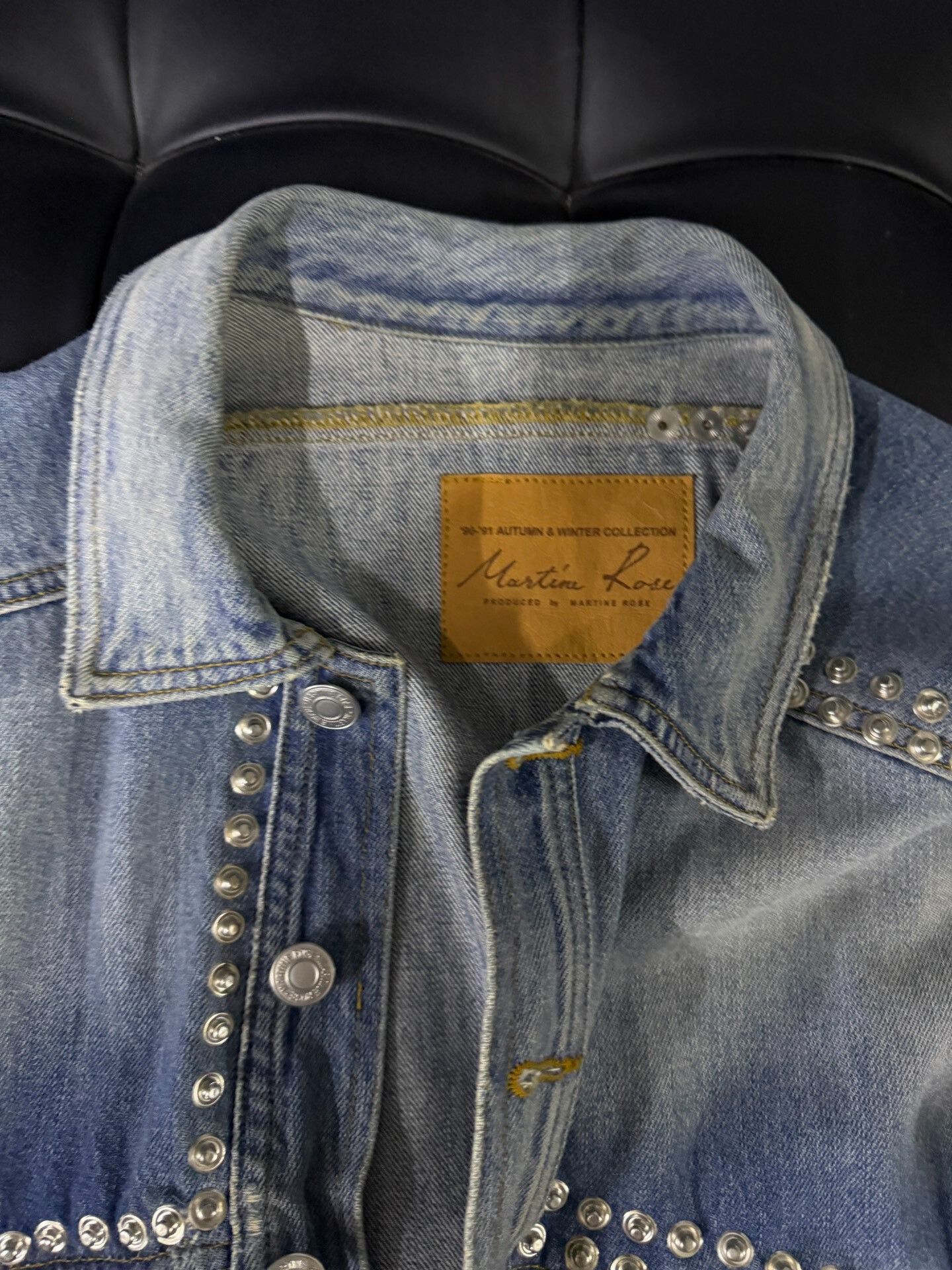 Martine Rose Martine Rose Studded Denim Jacket Size US XS / EU 42 / 0 - 3 Thumbnail