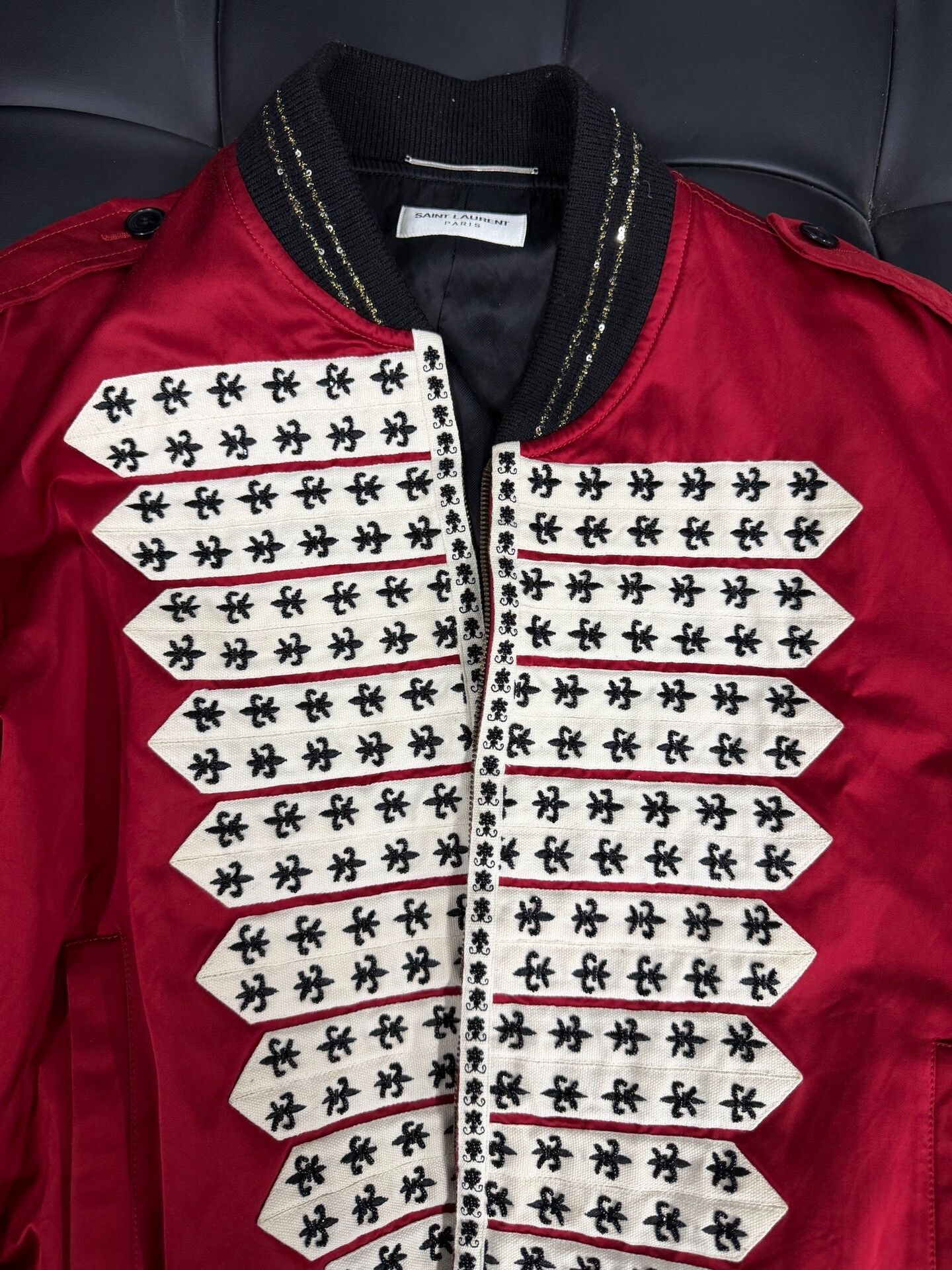 Saint Laurent Paris Saint Laurent Red Pilot Jacket Size US L / EU 52-54 / 3 - 3 Thumbnail