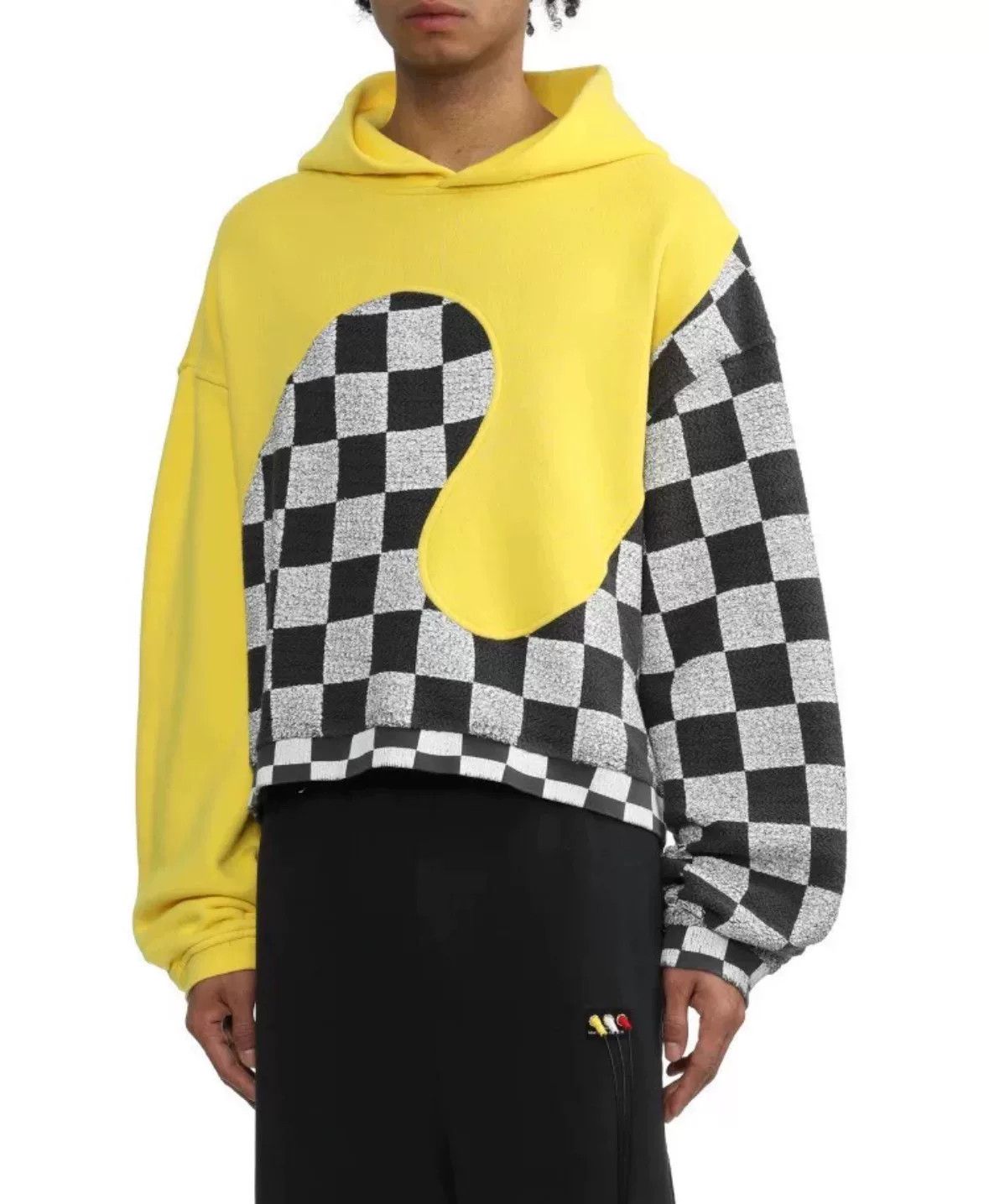 ERL ERL Yellow Checkerboard Hooded Sweatshirt Size US S / EU 44-46 / 1 - 7 Thumbnail