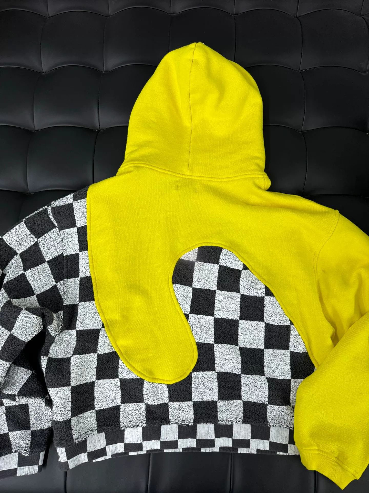 ERL ERL Yellow Checkerboard Hooded Sweatshirt Size US S / EU 44-46 / 1 - 2 Thumbnail
