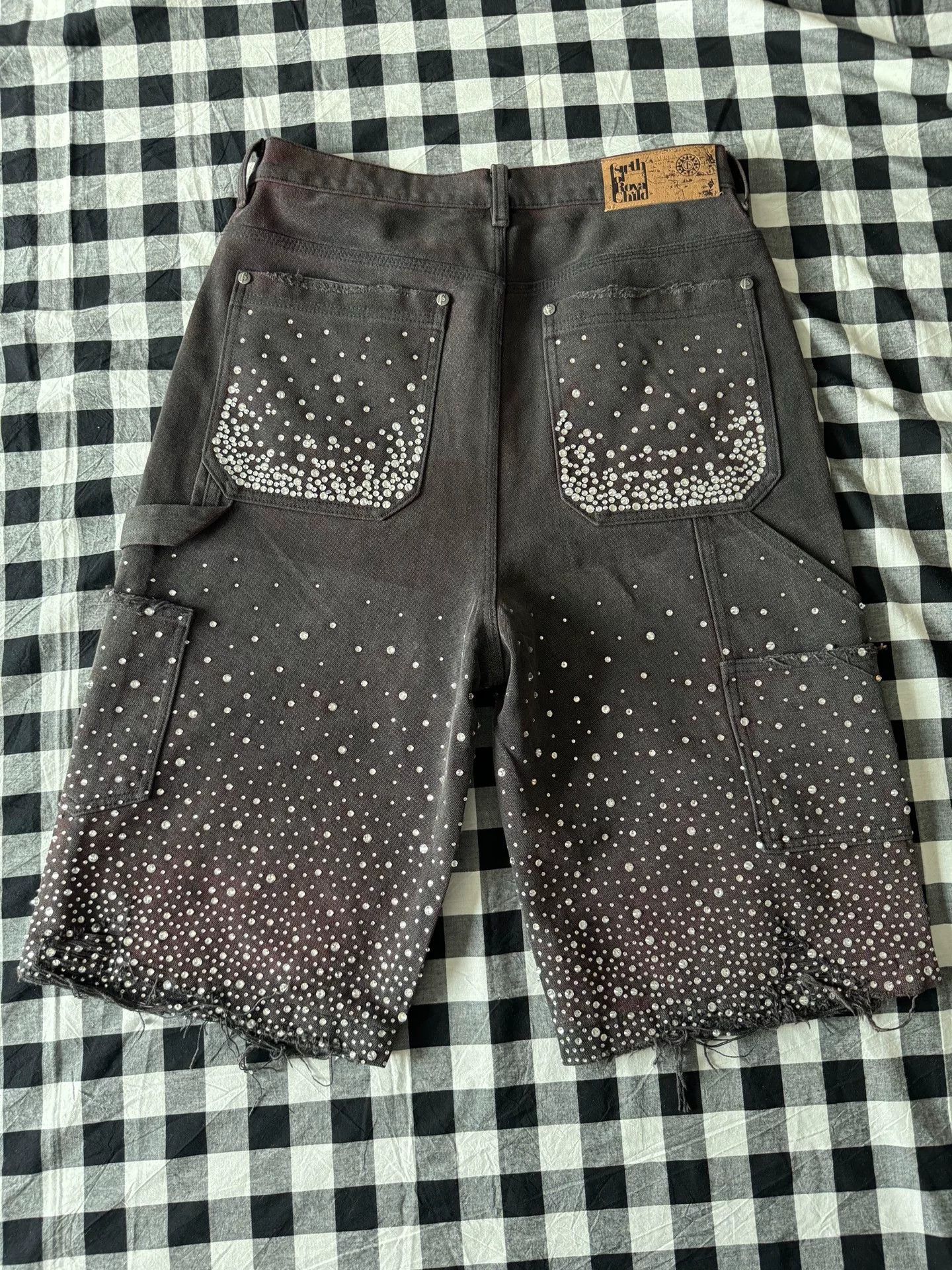 Birth of Royal Child Royal Child Laser Rhinestone Cargo Pants Size 26" / US 2 / IT 38 - 2 Thumbnail