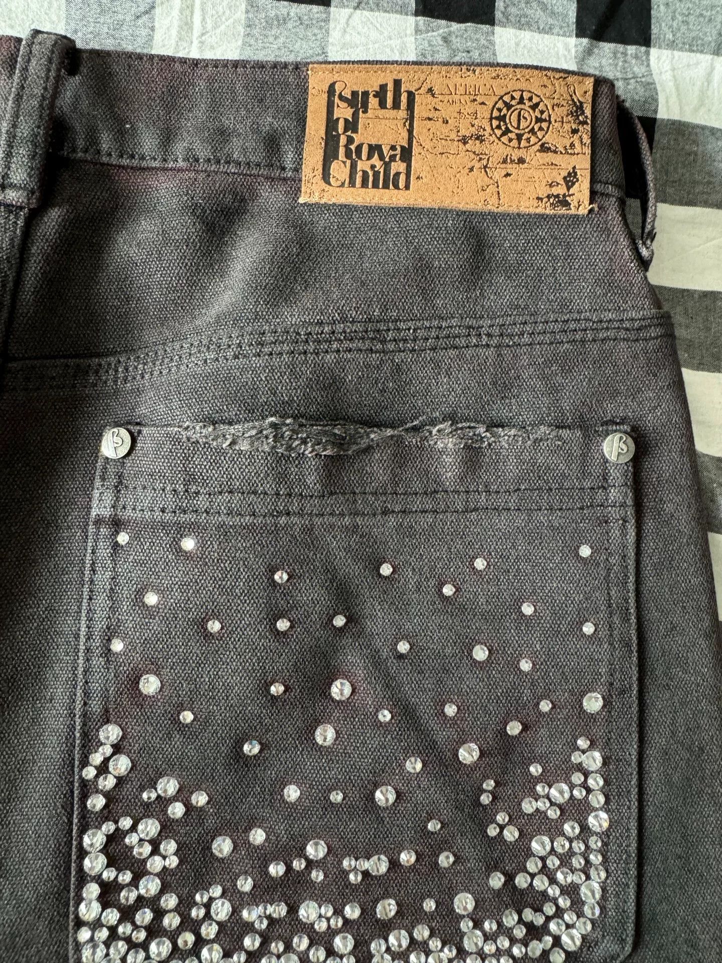 Birth of Royal Child Royal Child Laser Rhinestone Cargo Pants Size 26" / US 2 / IT 38 - 4 Thumbnail