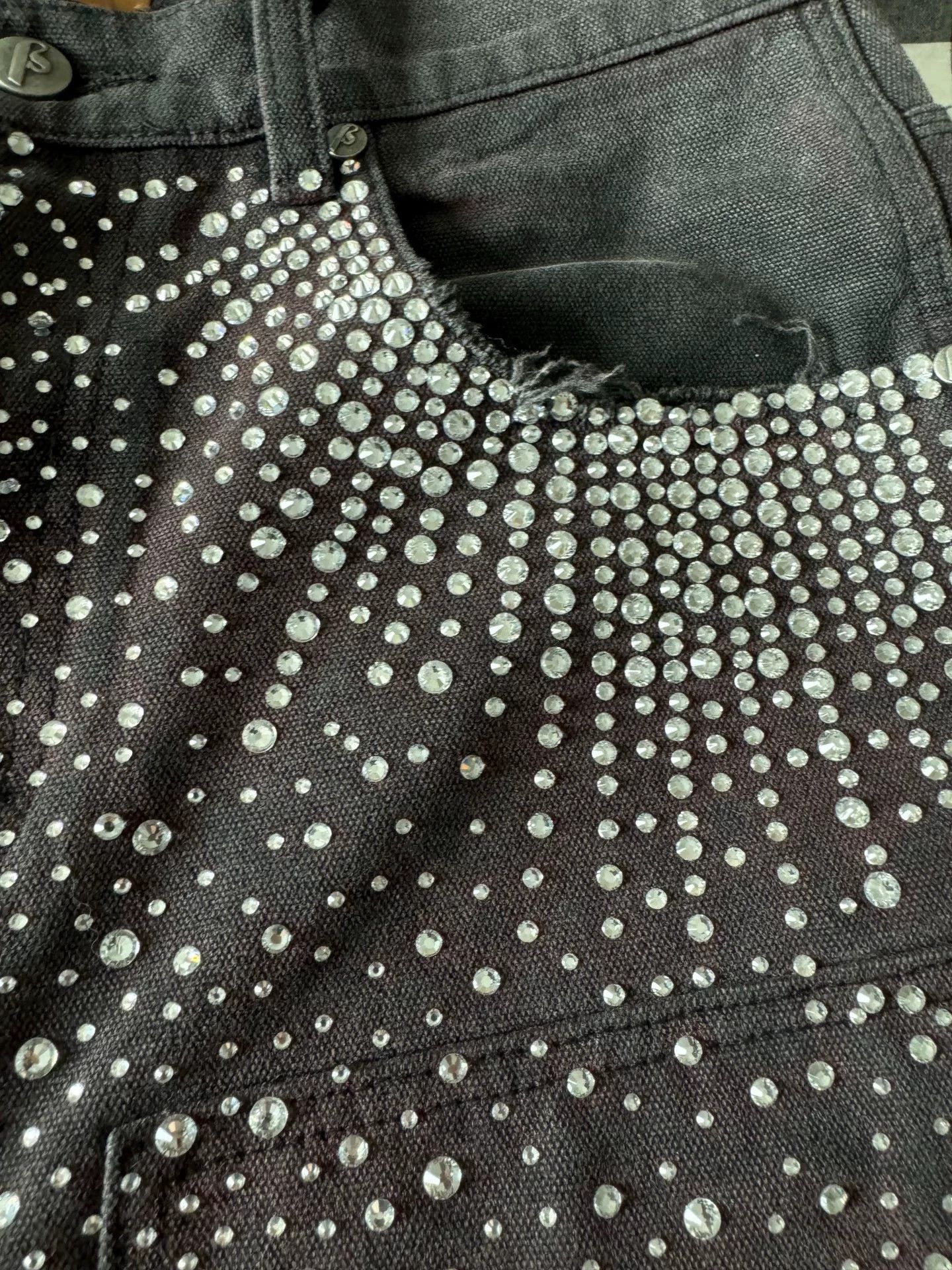 Birth of Royal Child Royal Child Laser Rhinestone Cargo Pants Size 26" / US 2 / IT 38 - 3 Thumbnail