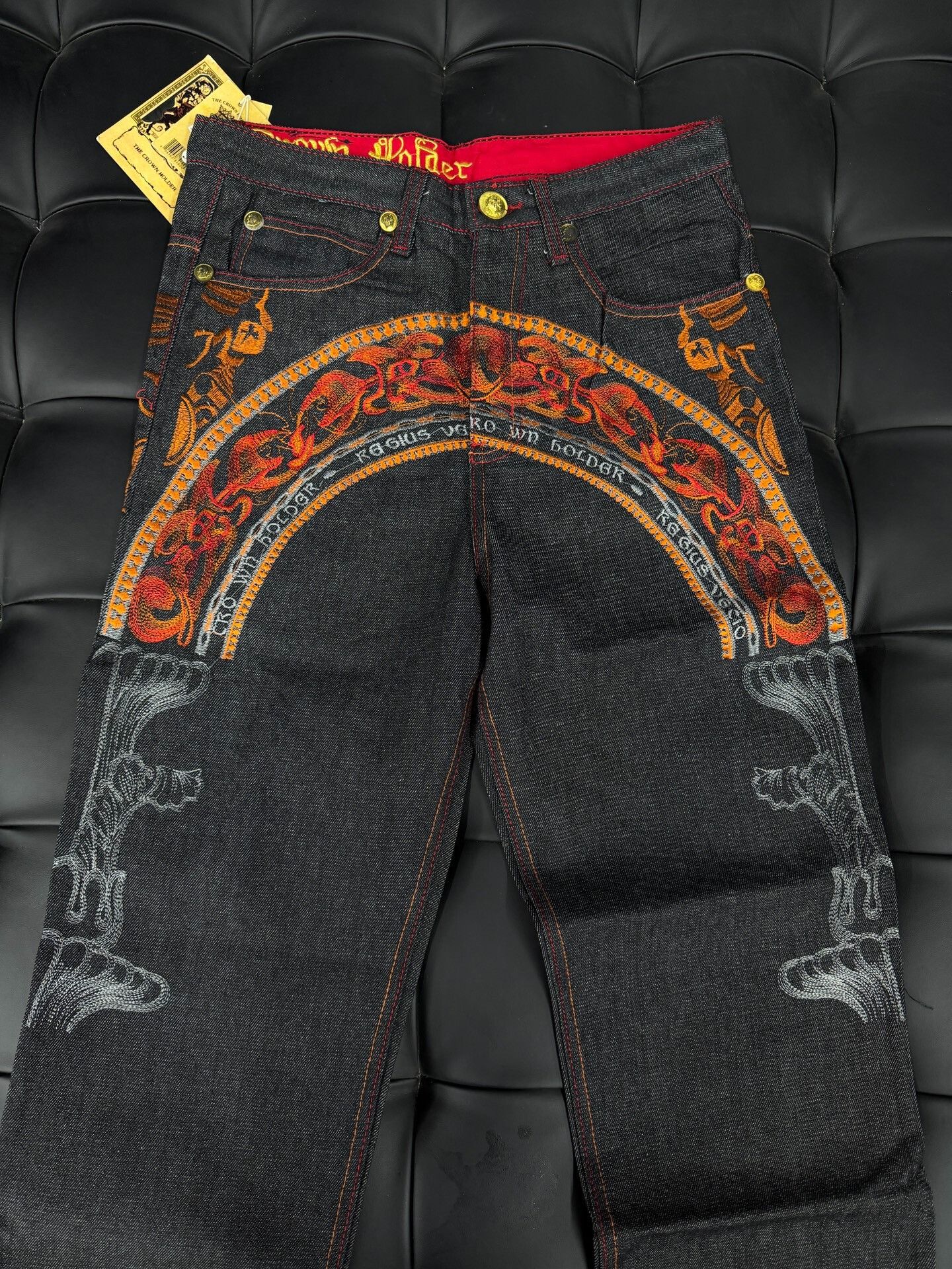 Celine Vintage Bloody Denim Jeans with Unique Design Size US 32 / EU 48 - 2 Thumbnail
