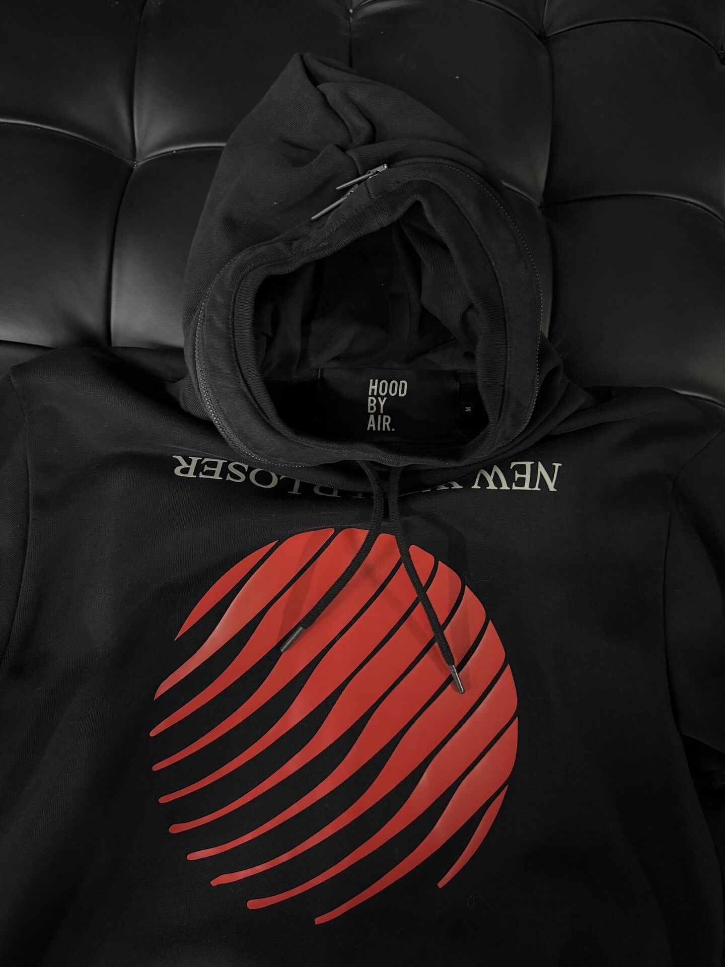 Hood By Air HoodbyAir Stylish Black Hoodie Oversized Design Size US M / EU 48-50 / 2 - 4 Thumbnail