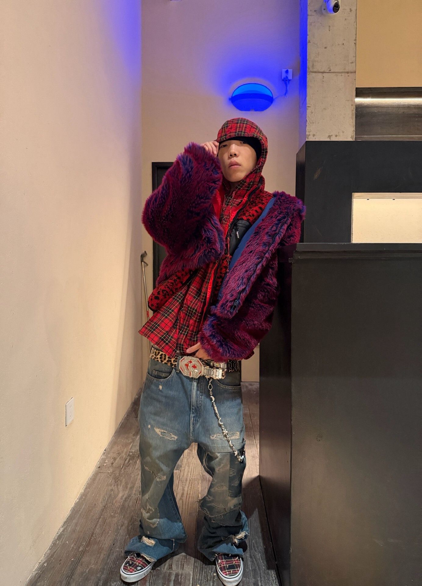 Givenchy Givenchy Purple Fur Jacket Size L / US 10 / IT 46 - 9 Thumbnail