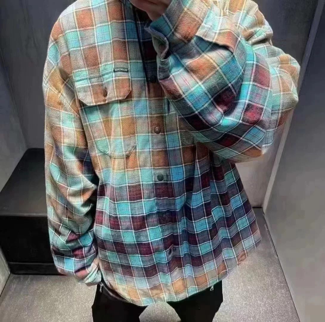 Balenciaga Balenciaga Blue Gradient Checkered Jacket Size XXS / US 00 / IT 34 - 3 Thumbnail