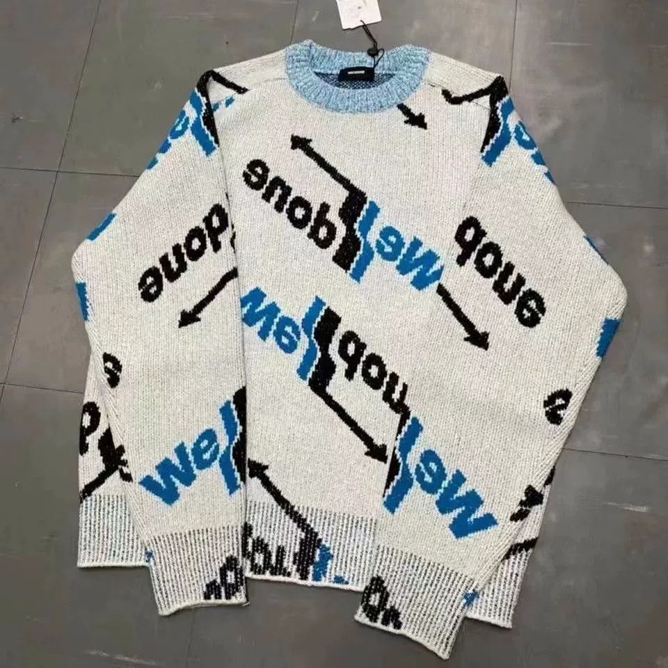 WE11DONE Welldone Graphic Knit Sweater Size US M / EU 48-50 / 2 - 4 Thumbnail