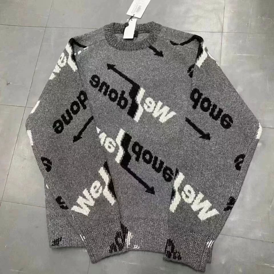 WE11DONE Welldone Graphic Knit Sweater Size US M / EU 48-50 / 2 - 3 Thumbnail