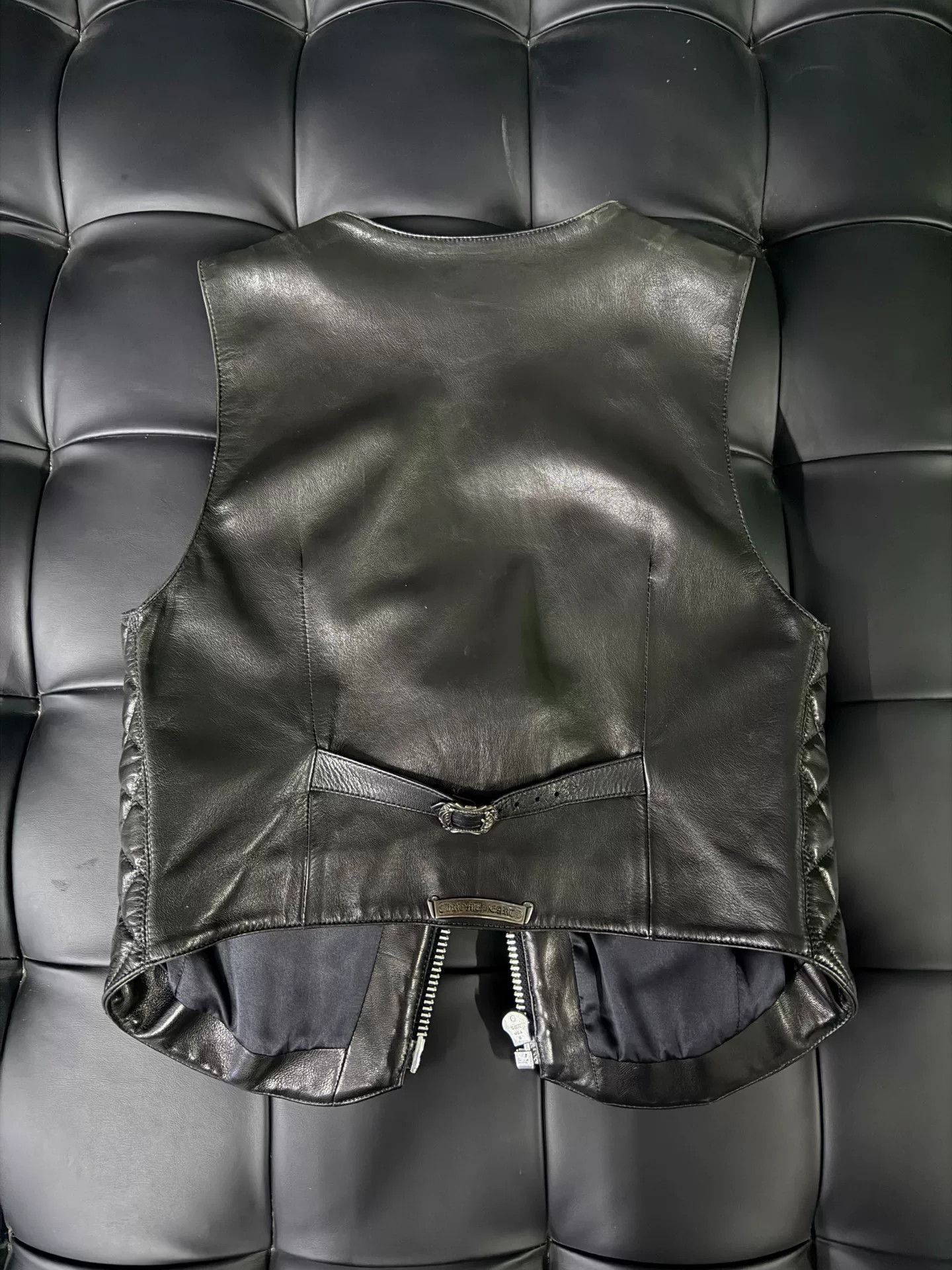 Chrome Hearts Chrome Hearts Black Leather Vest Size US M / EU 48-50 / 2 - 2 Thumbnail