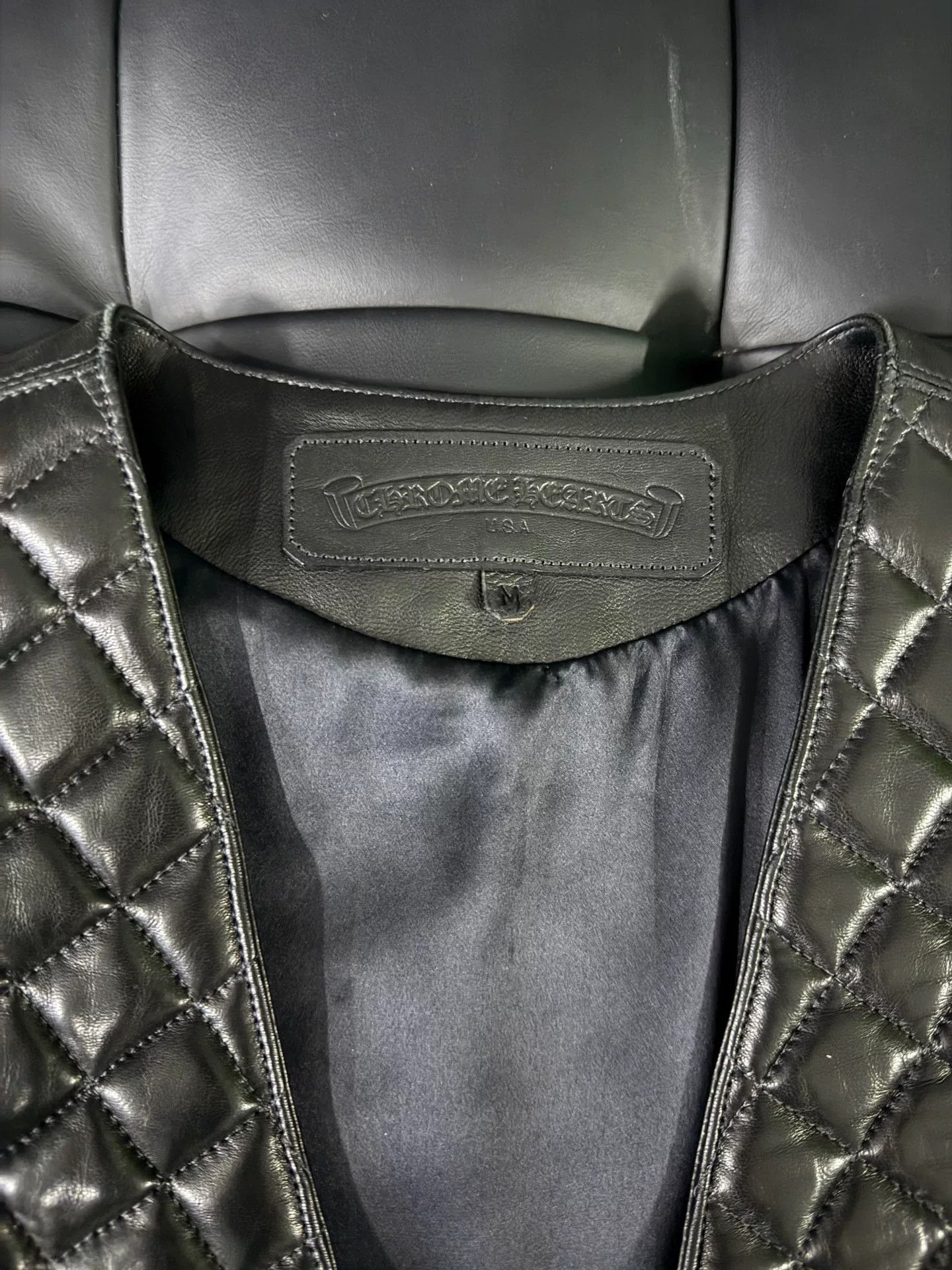 Chrome Hearts Chrome Hearts Black Leather Vest Size US M / EU 48-50 / 2 - 3 Thumbnail