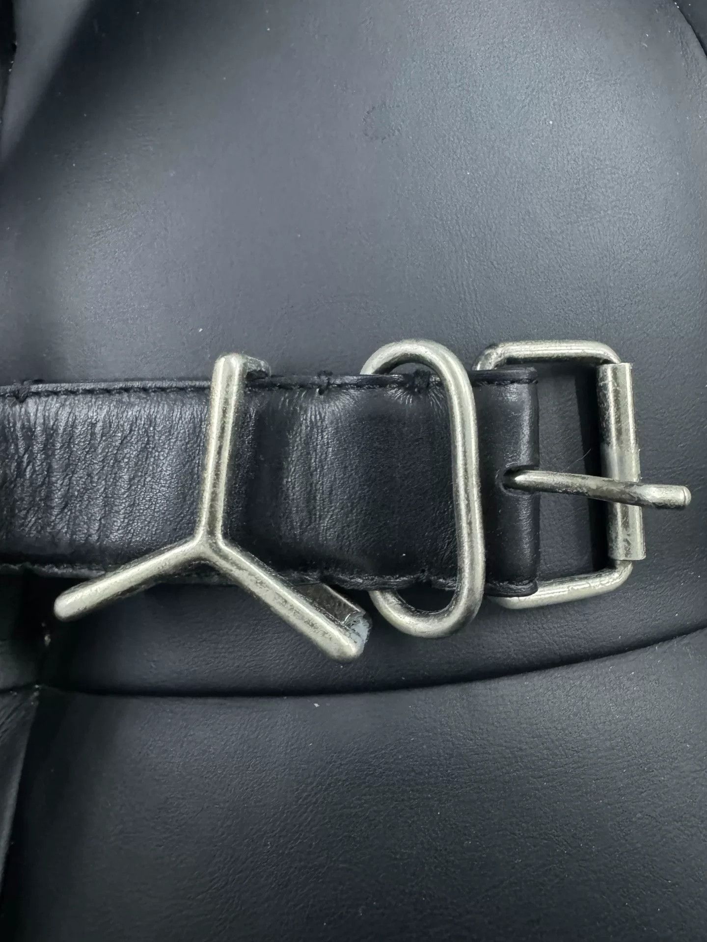 Y/Project Y/project Black Leather Belt Size ONE SIZE - 3 Thumbnail
